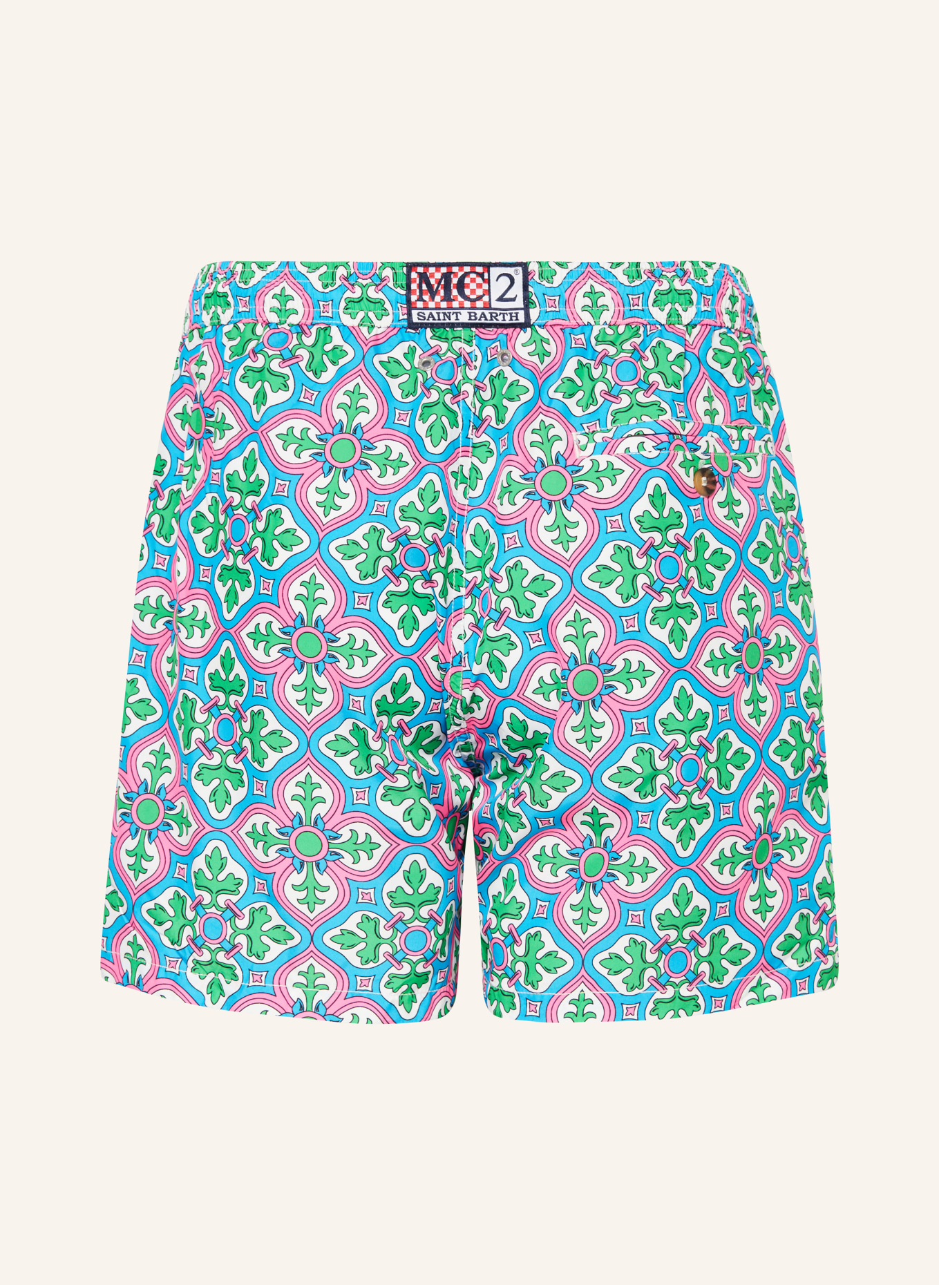 MC2 SAINT BARTH Swim Shorts, Color: BLUE/ GREEN/ PINK (Image 2)