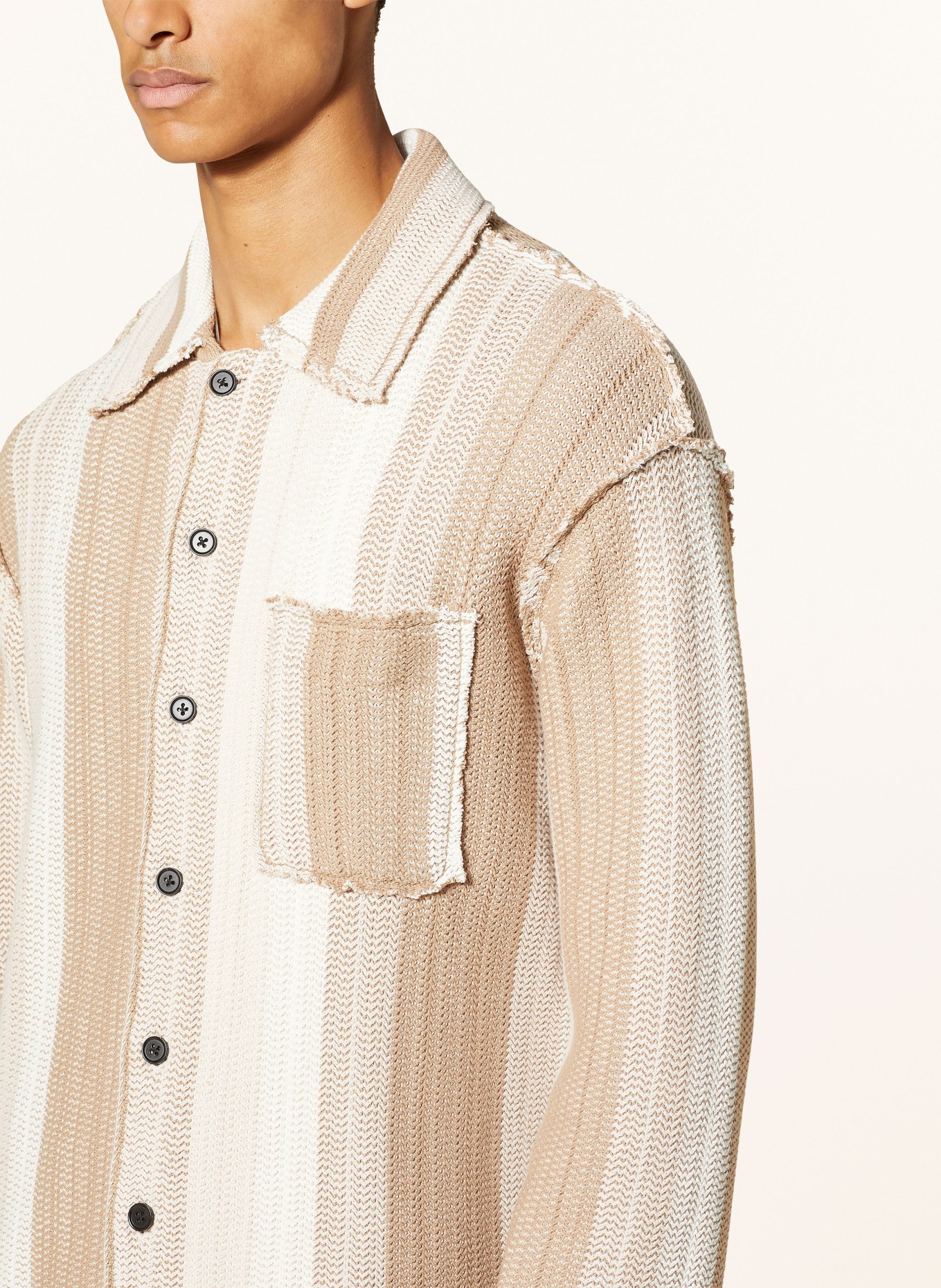 ALLSAINTS Knitted overshirt TRUCK, Color: BROWN/ LIGHT BROWN (Image 4)