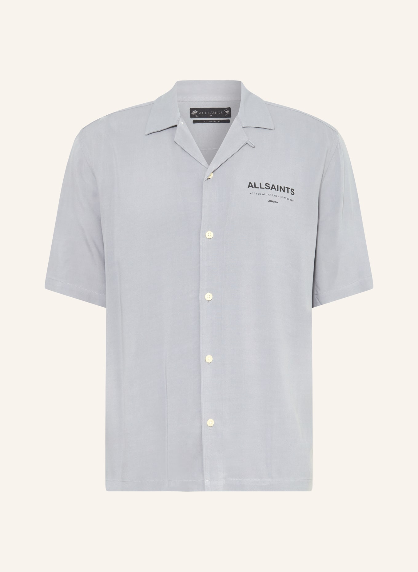 ALLSAINTS Resort shirt ACCESS relaxed fit, Color: GRAY/ BLACK (Image 1)