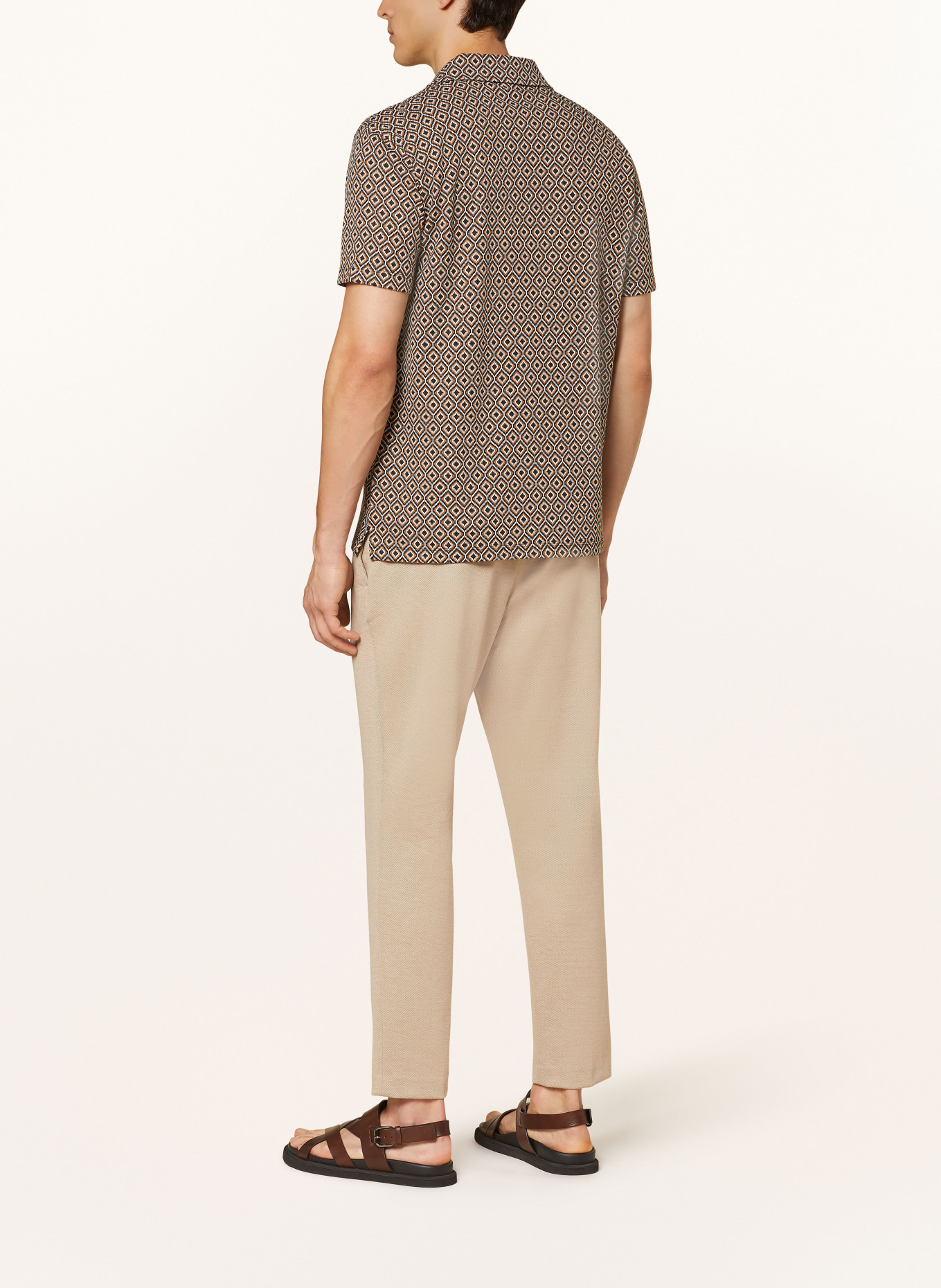 REISS Resort shirt GROVE regular fit, Color: COGNAC/ BLACK/ WHITE (Image 3)