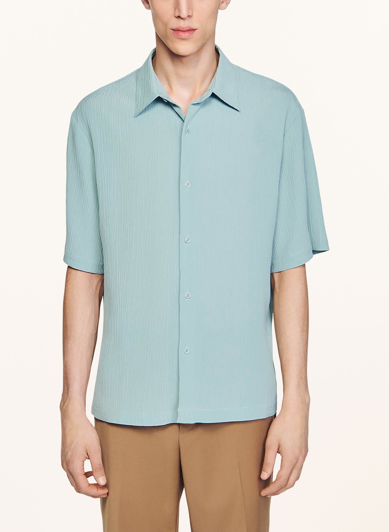 SANDRO Kurzarm-Hemd Regular Fit, Farbe: MINT (Bild 4)