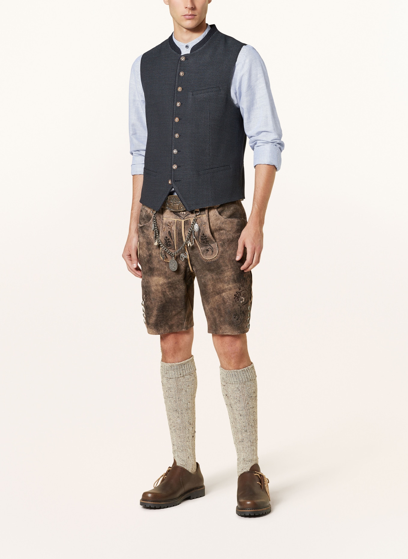 Johann & Johanna Trachtenweste Slim Fit: DUNKELBLAU / SCHWARZ