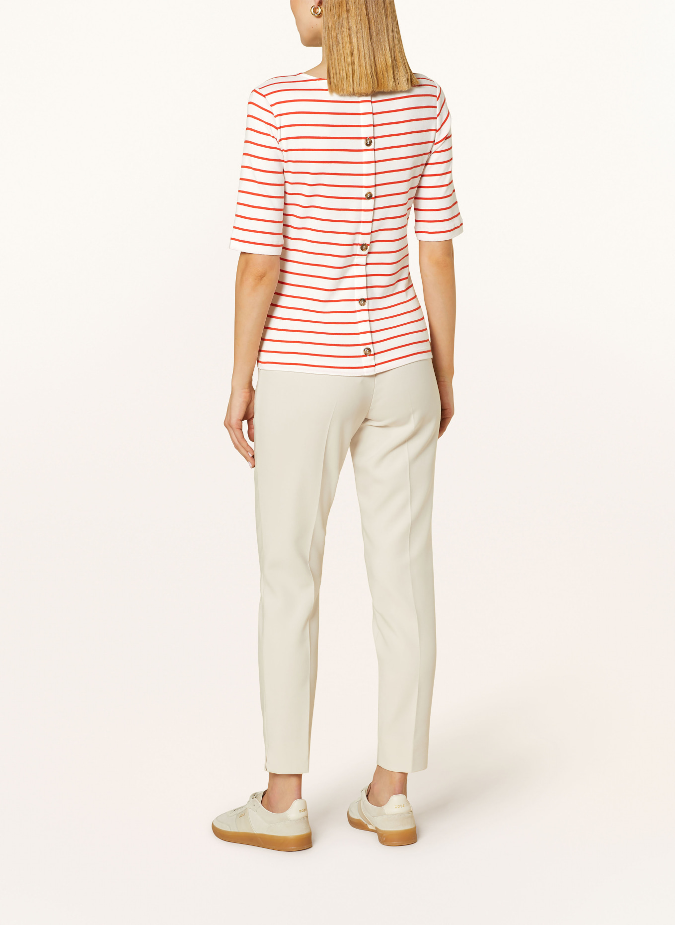 HOBBS Shirt KATIE with 3/4 sleeves, Color: WHITE/ RED (Image 3)