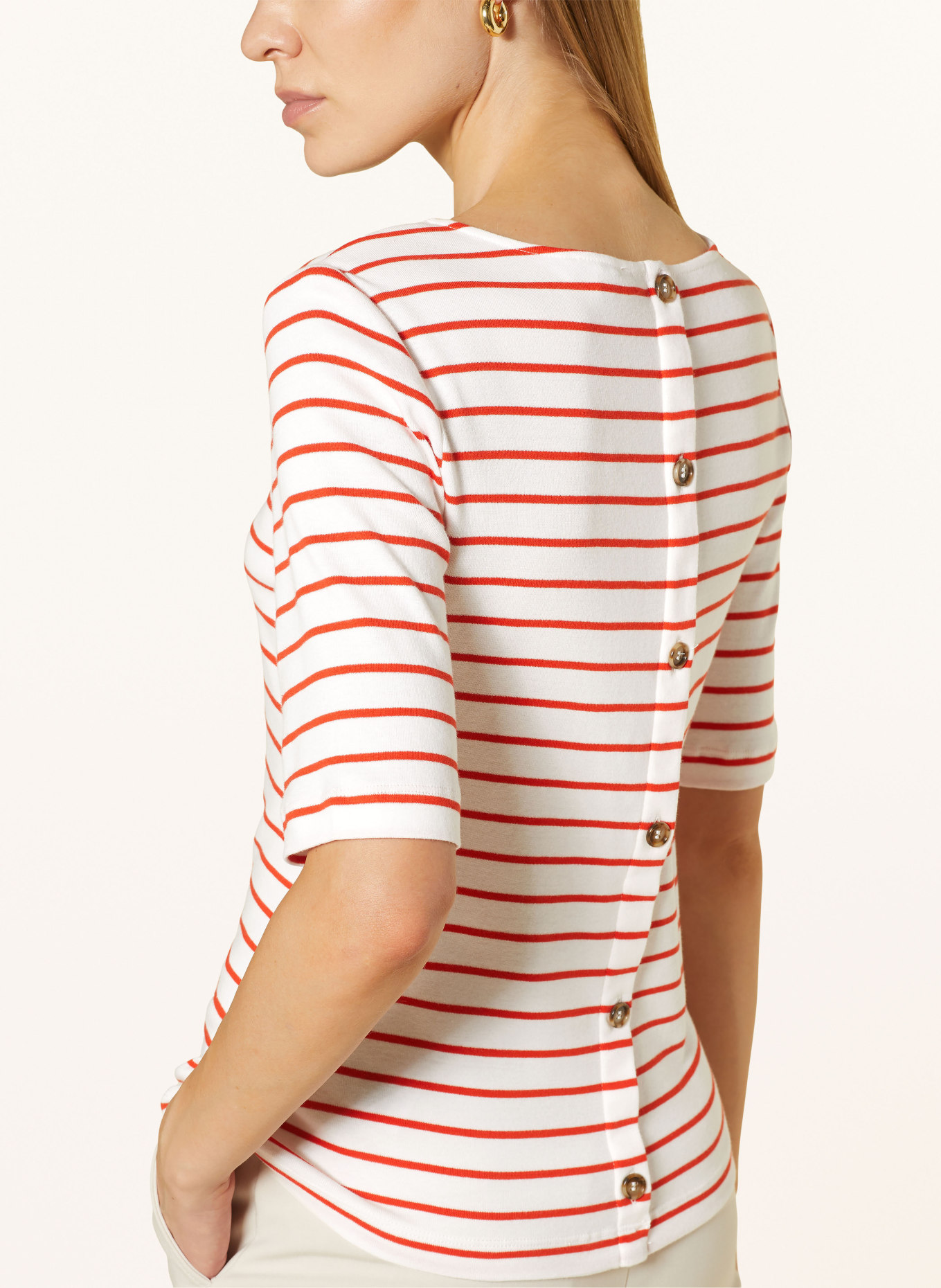 HOBBS Shirt KATIE with 3/4 sleeves, Color: WHITE/ RED (Image 4)