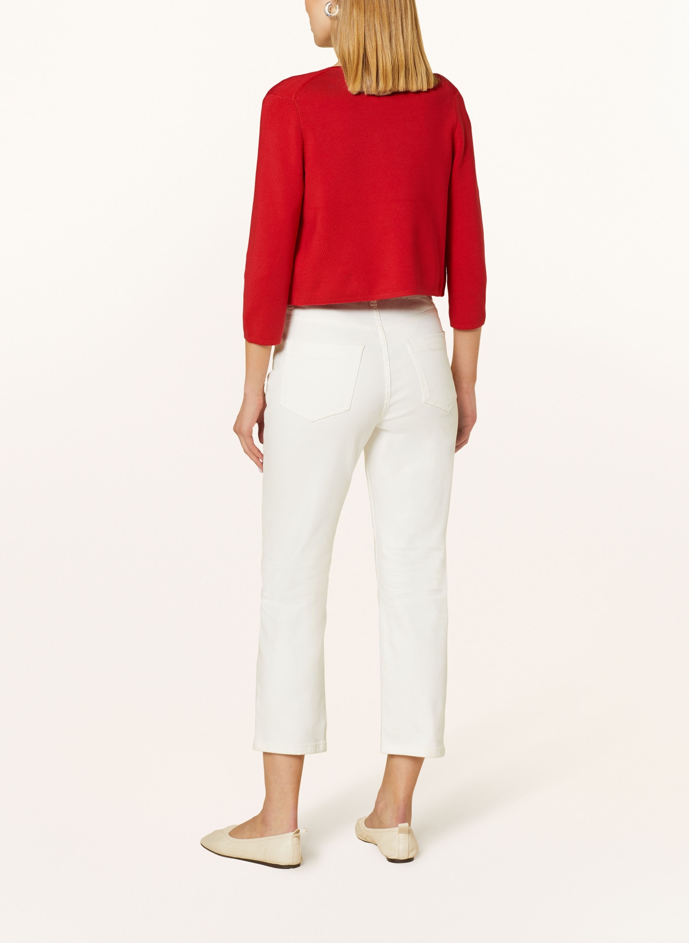 HOBBS Knit bolero ELLA with 3/4 sleeves, Color: RED (Image 3)