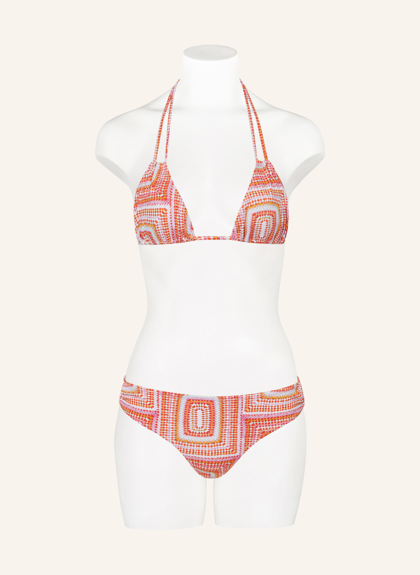 ALLSAINTS Brazilian bikini bottoms ERICA, Color: WHITE/ ORANGE/ PURPLE (Image 2)
