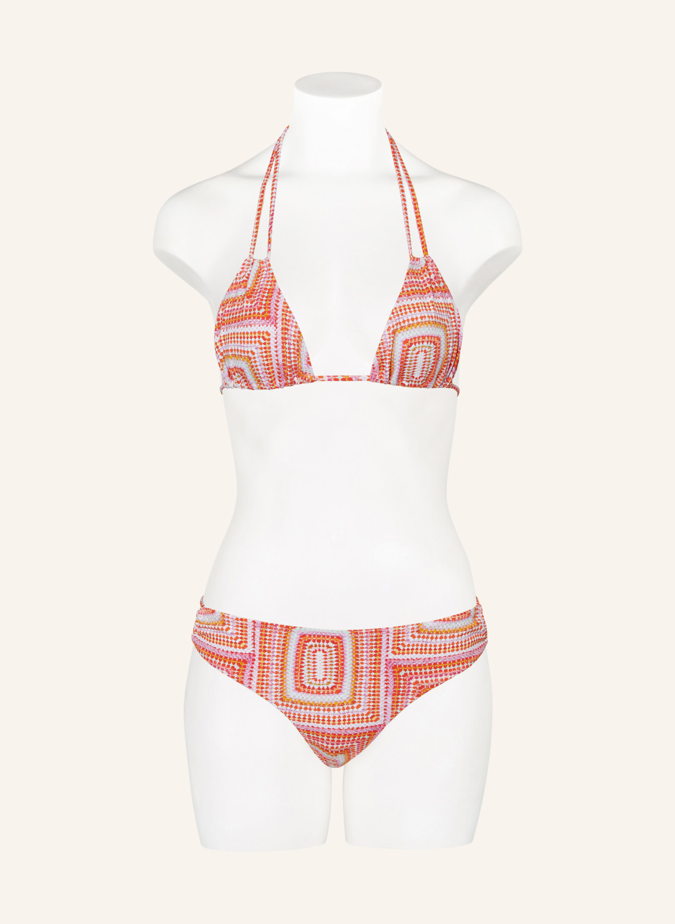 ALLSAINTS Triangle bikini top ERICA, Color: WHITE/ ORANGE/ PURPLE (Image 2)