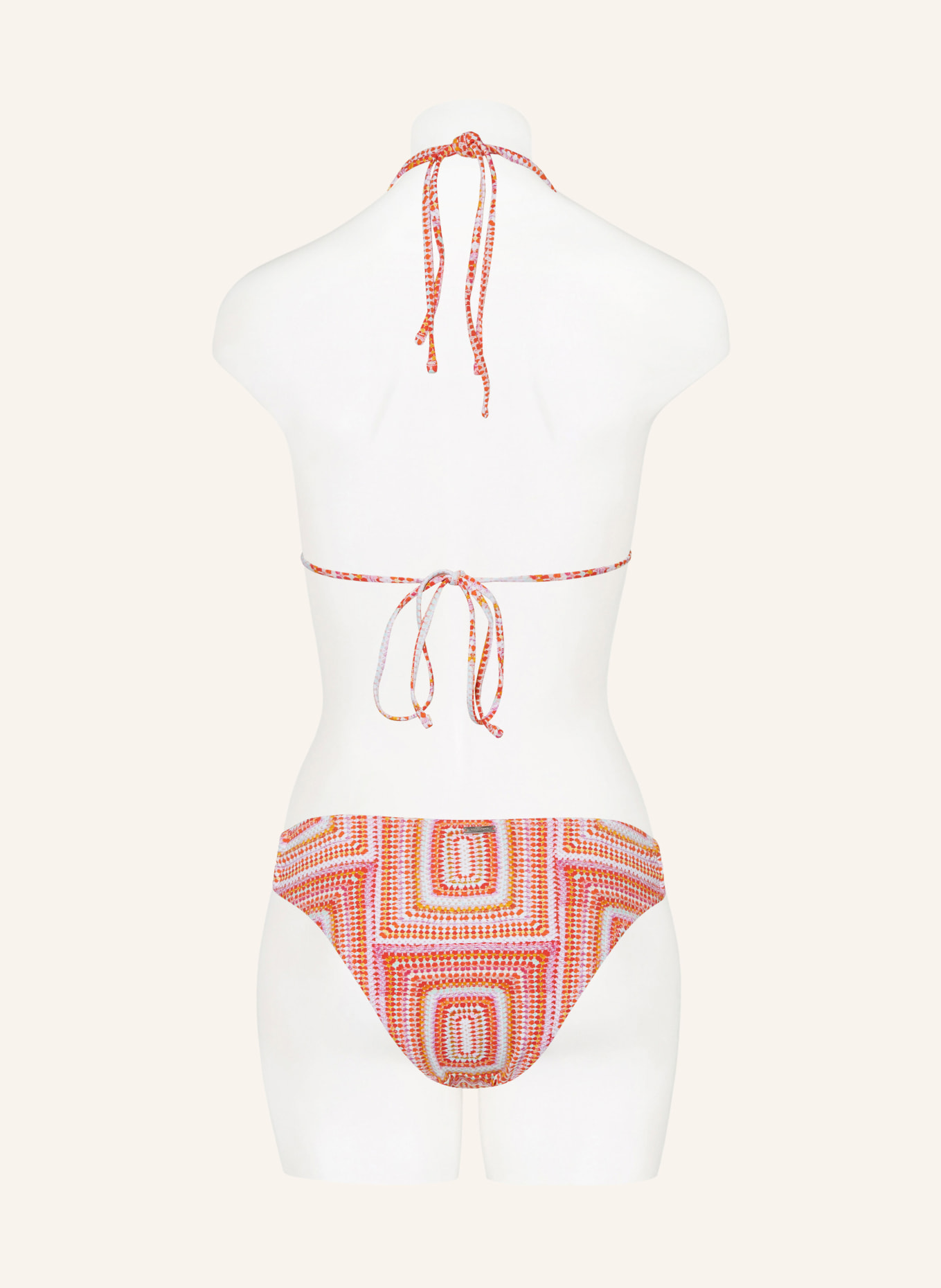 ALLSAINTS Triangle bikini top ERICA, Color: WHITE/ ORANGE/ PURPLE (Image 3)