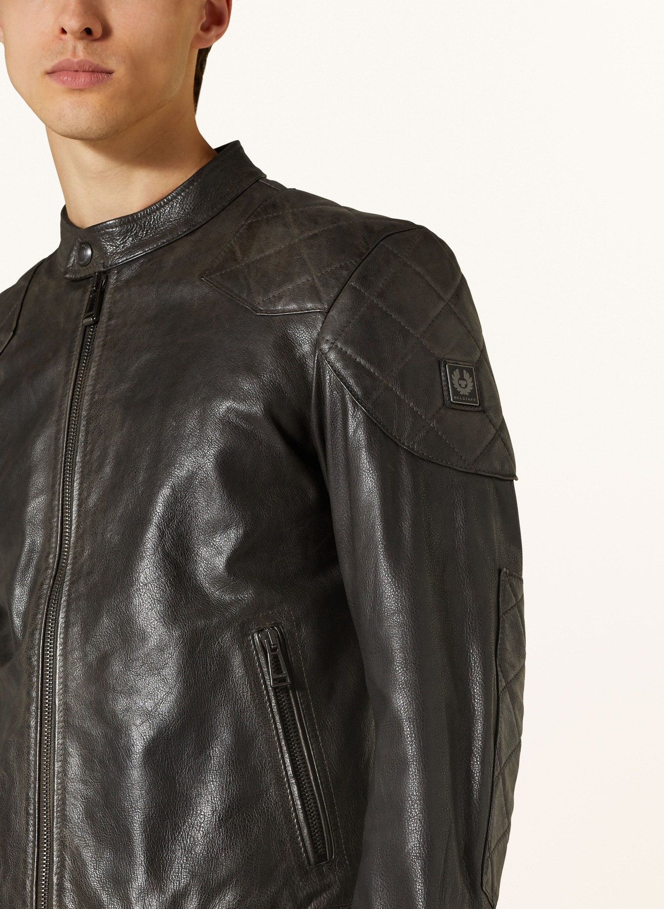 BELSTAFF Leather jacket OUTLAW, Color: DARK BROWN (Image 4)
