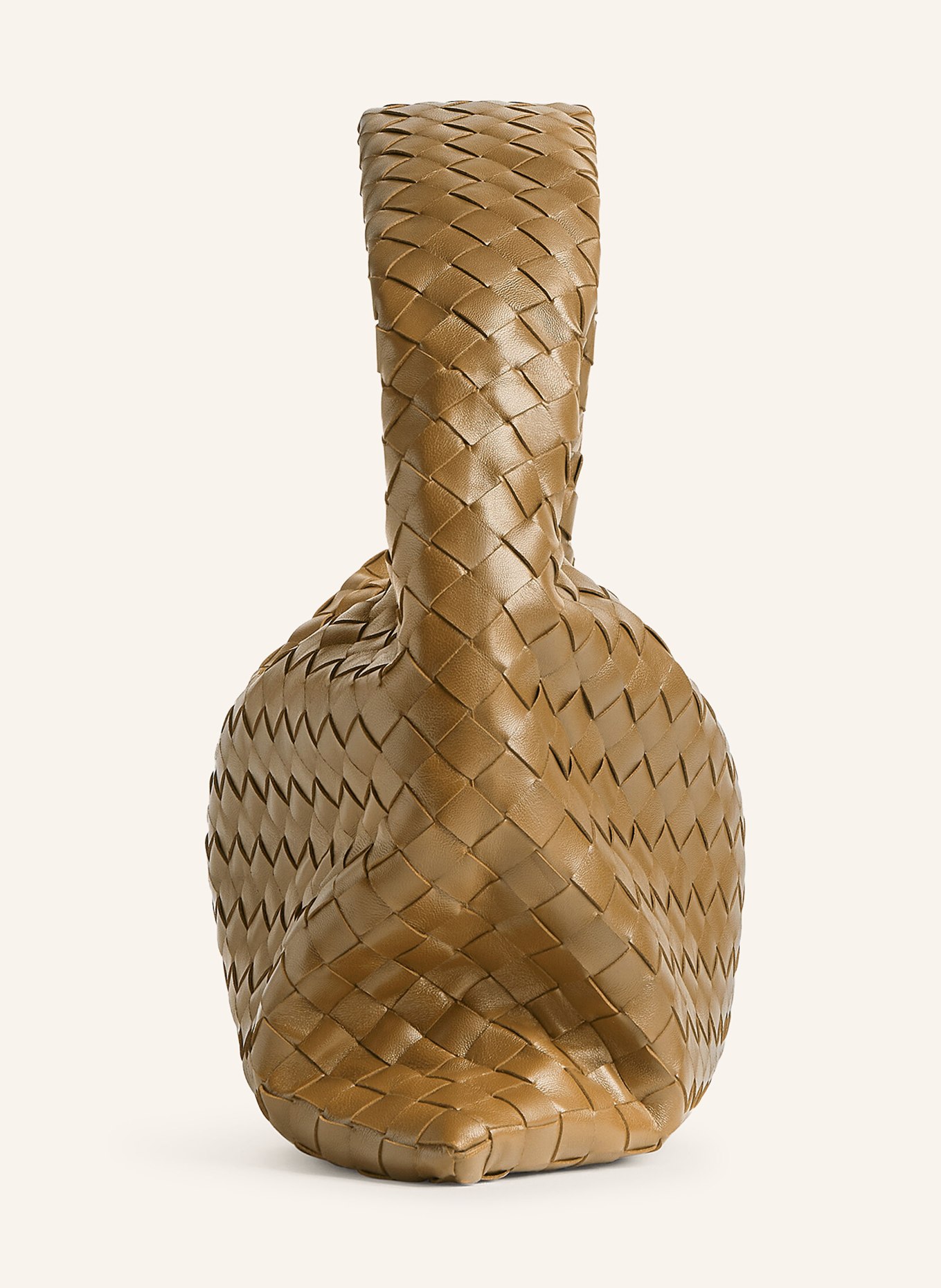 BOTTEGA VENETA Schultertasche HOP SMALL: 9893  DARK PRALINE-M BRASS