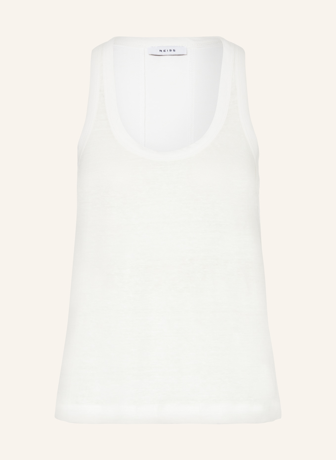 REISS Top TALOULAH in mixed materials, Color: WHITE (Image 1)
