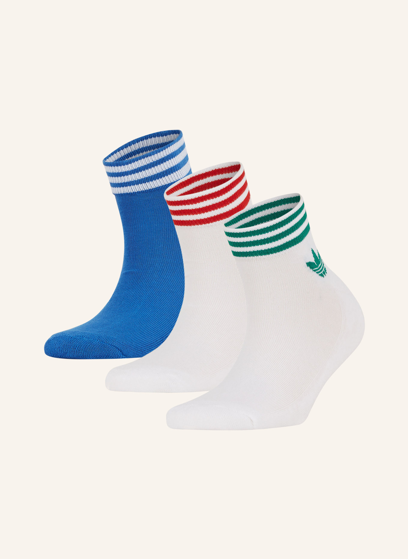 adidas Originals 3-pack socks TREFOIL ANKLE, Color: BLUBIR/WHITE/WHITE (Image 1)