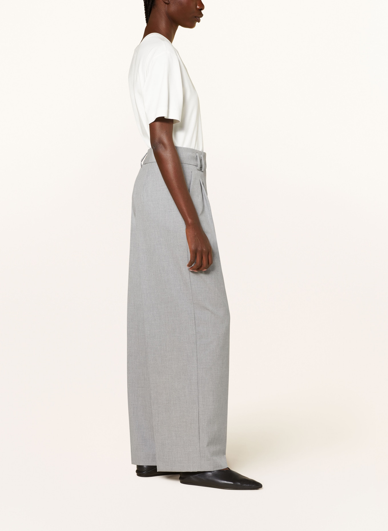 RAFFAELLO ROSSI Wide leg trousers MAYLA, Color: GRAY (Image 4)