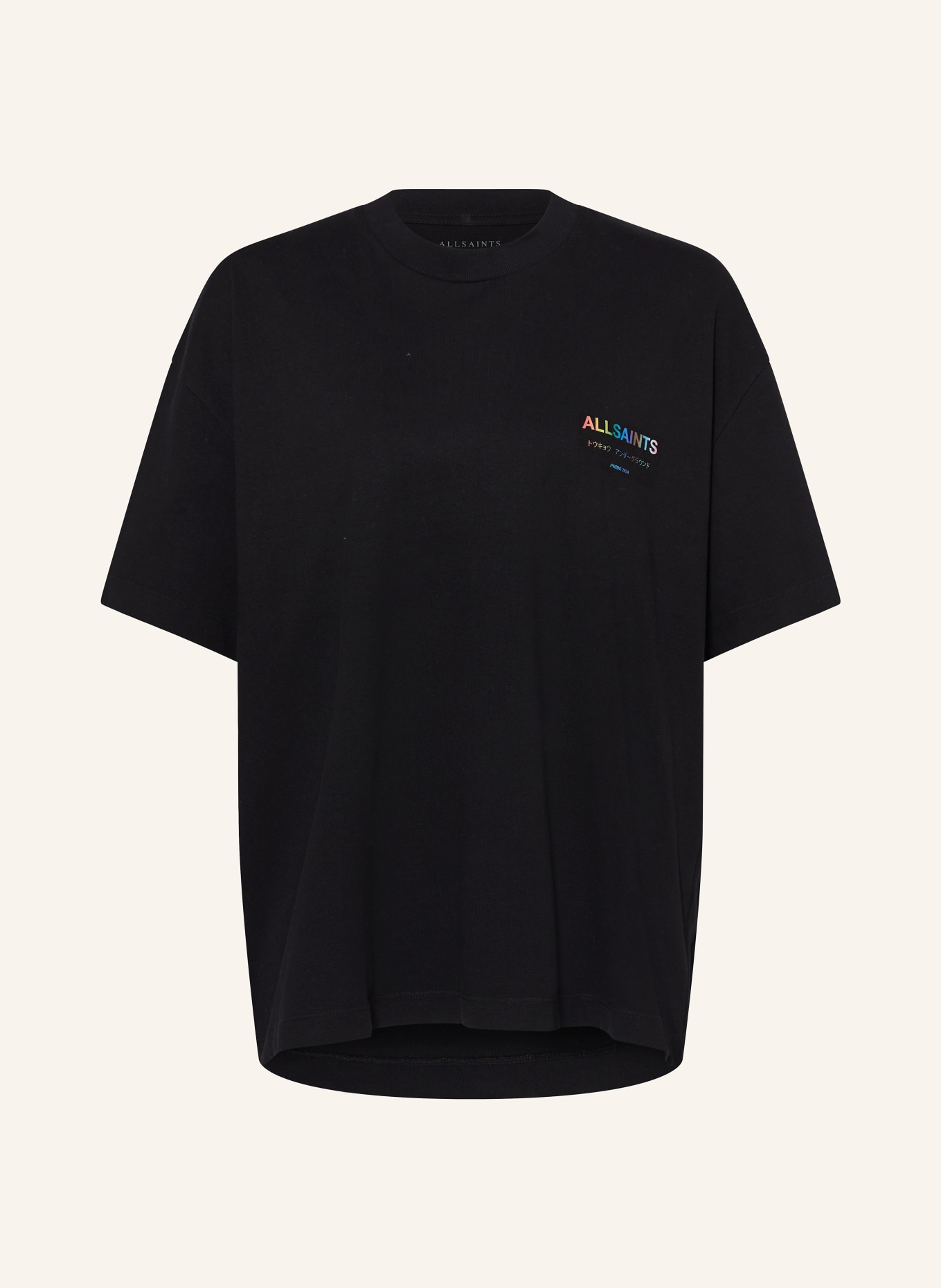 ALLSAINTS Obersized-Shirt, Farbe: SCHWARZ/ GELB/ BLAU (Bild 1)