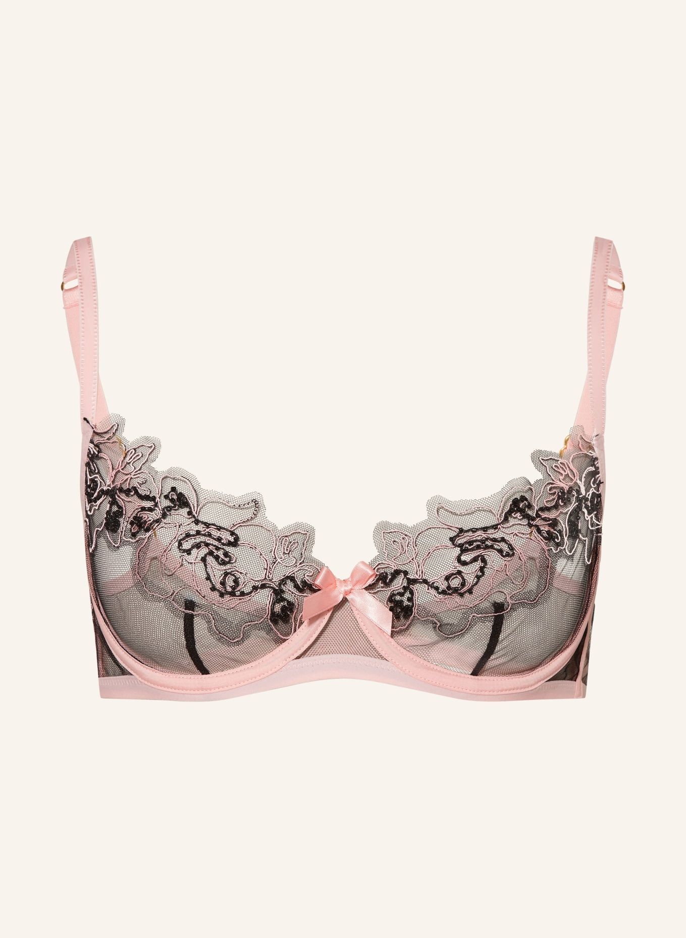 Agent Provocateur Bügel-BH LINDIE mit Perlen: SCHWARZ/ ROSA