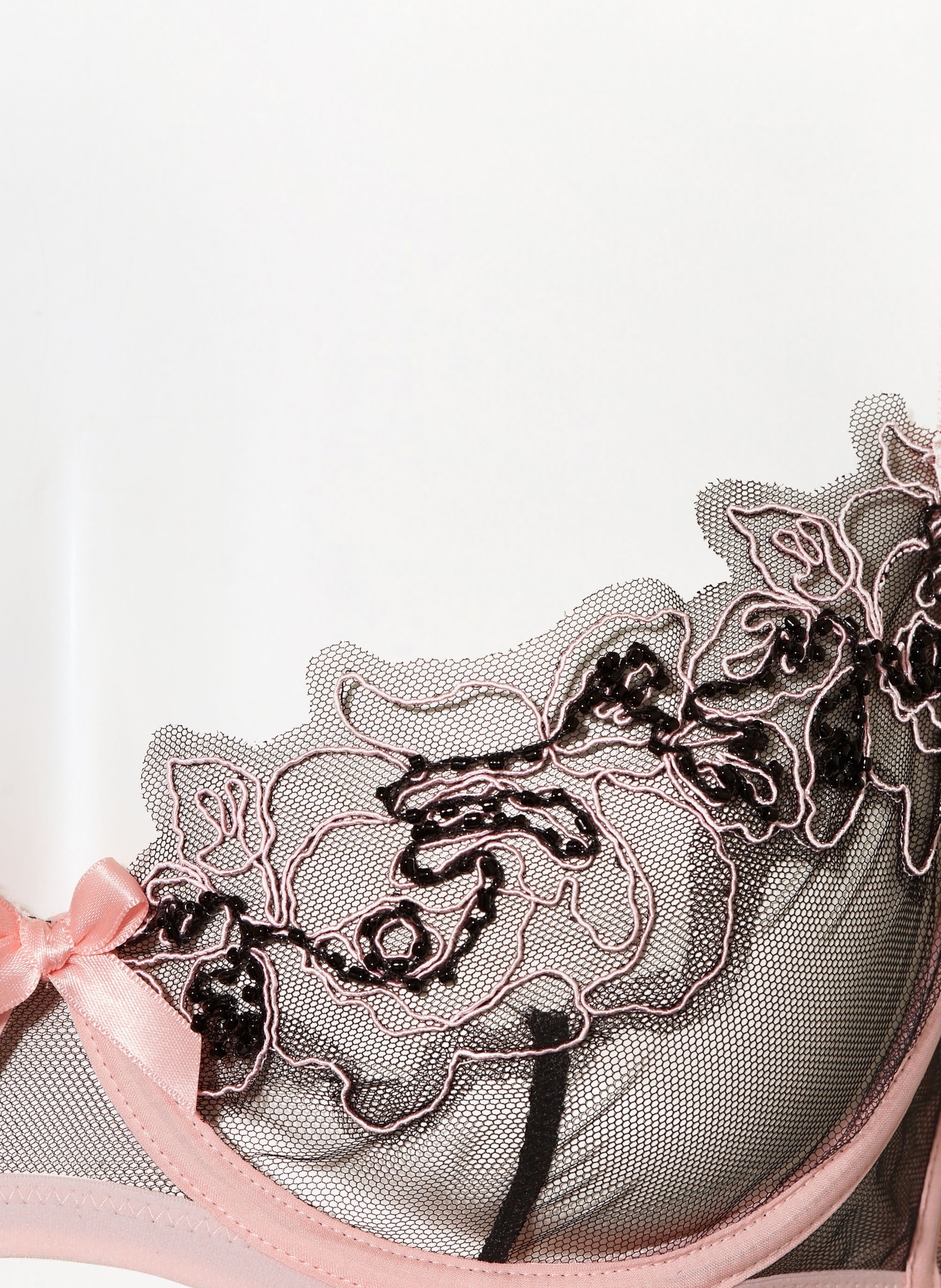 Agent Provocateur Bügel-BH LINDIE mit Perlen: SCHWARZ/ ROSA