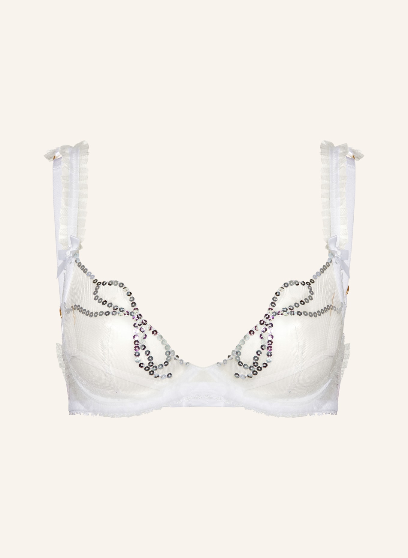 Agent Provocateur Bügel-BH MELLE mit Pailletten: WEISS