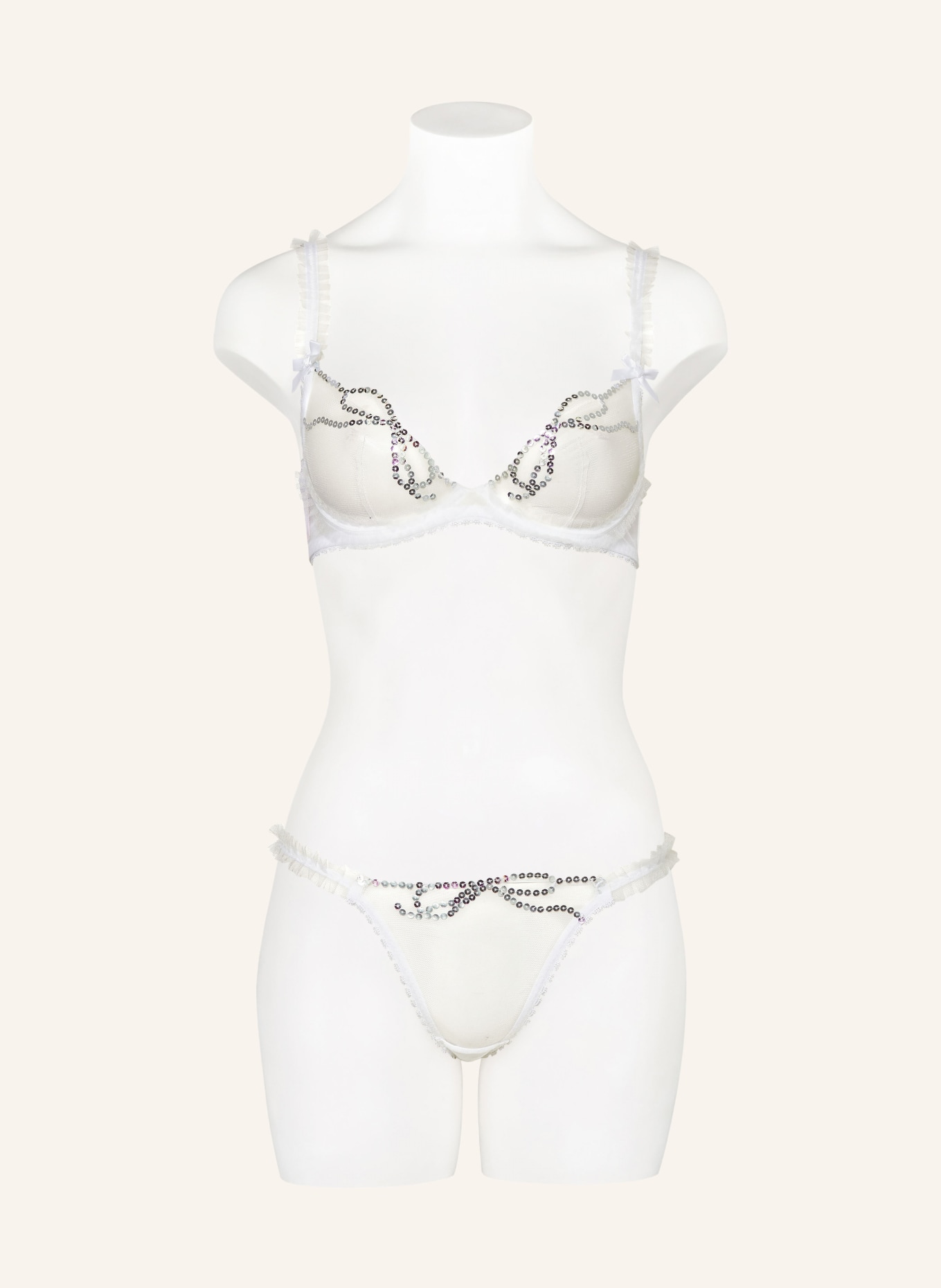 Agent Provocateur Bügel-BH MELLE mit Pailletten: WEISS