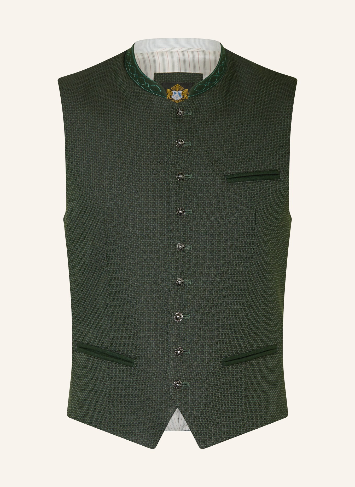 Hammerschmid Trachtenweste MIRKO Slim Fit: GRÜN/ DUNKELGRÜN
