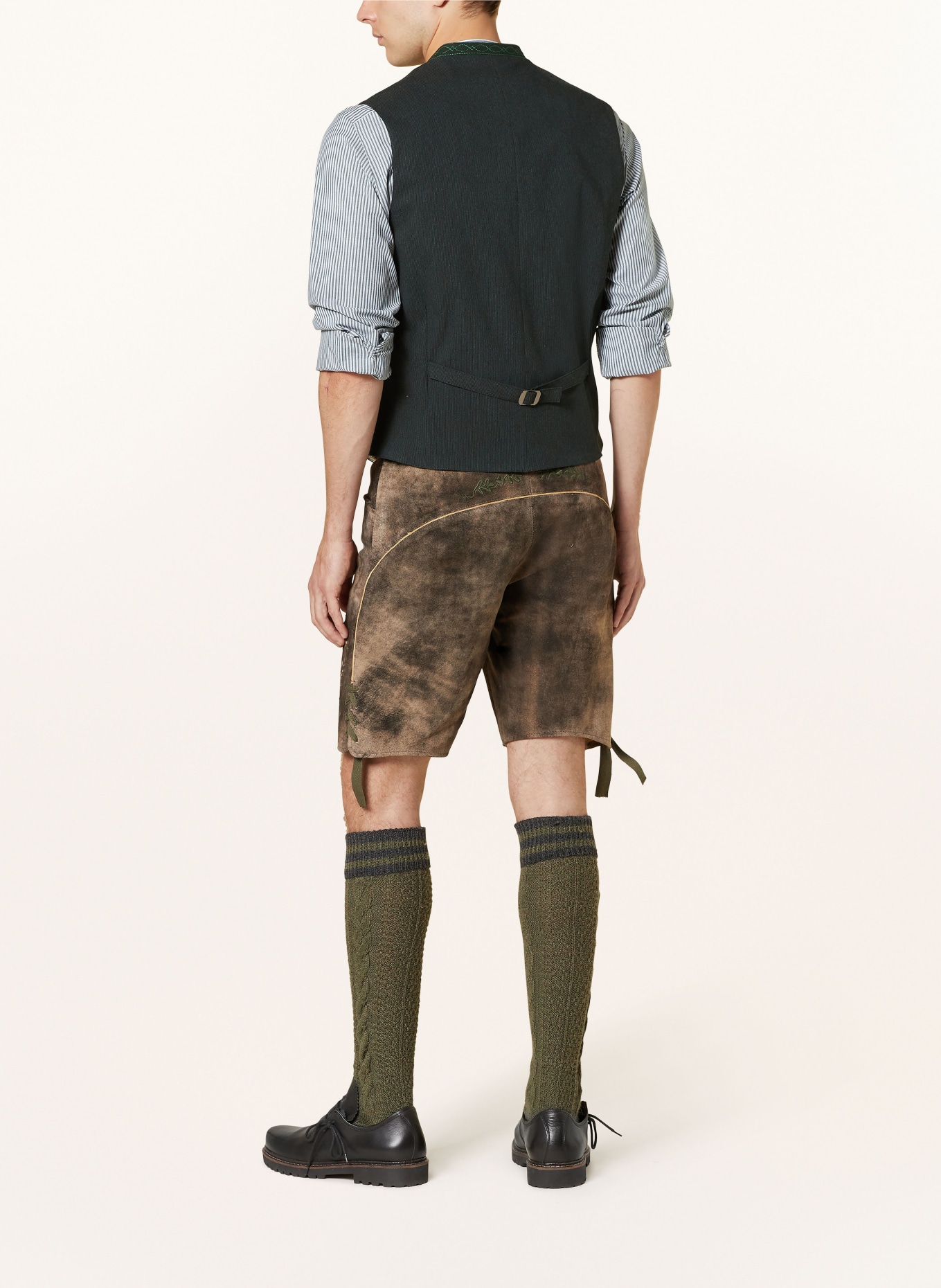 Hammerschmid Trachtenweste MIRKO Slim Fit: GRÜN/ DUNKELGRÜN