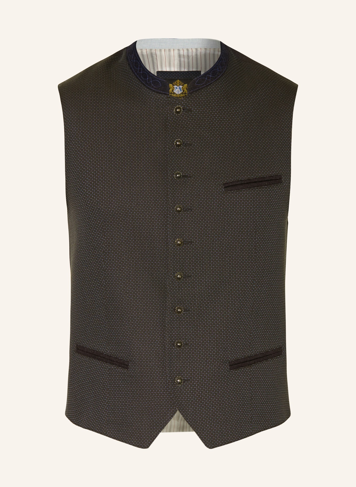 Hammerschmid Trachtenweste MIRKO Slim Fit: BLAU/ SCHWARZ