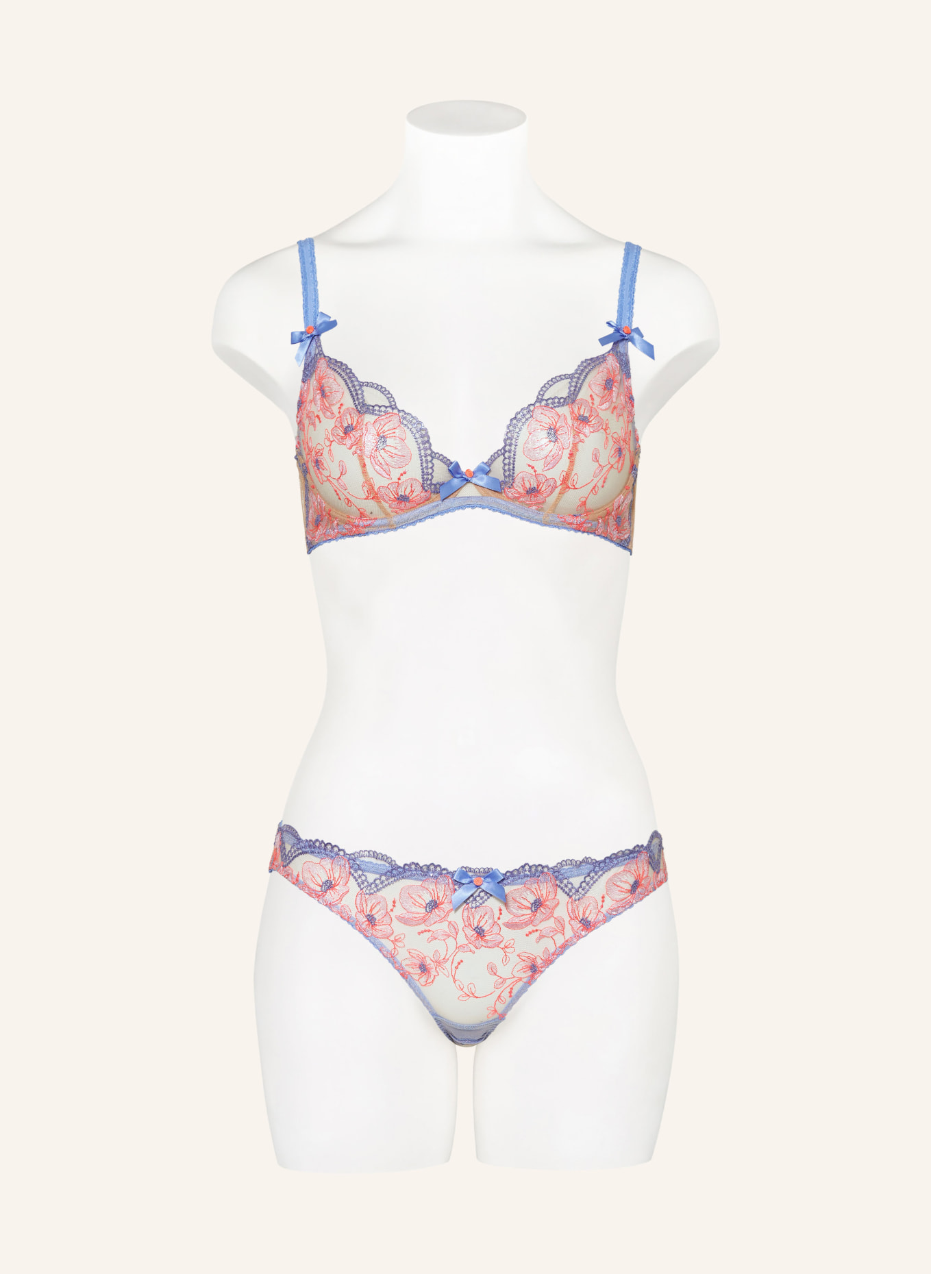 Agent Provocateur Bügel-BH WINNETTE: BLAU/ NEONORANGE
