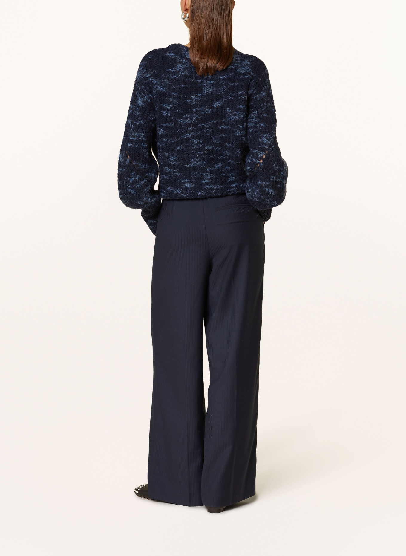 MSCH COPENHAGEN GANNI trousers MSCHMAELYNN, Color: DARK BLUE (Image 3)