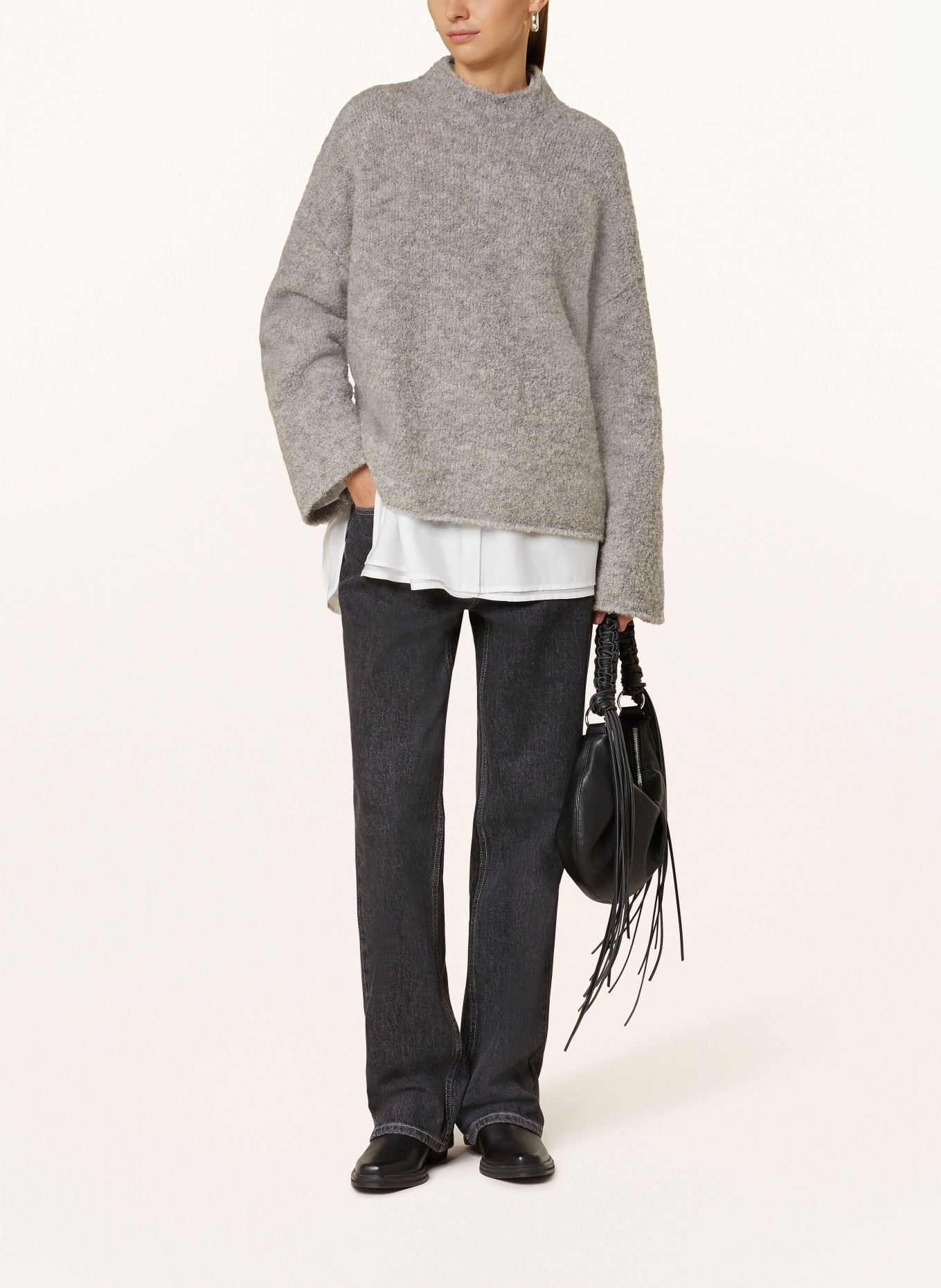 MSCH COPENHAGEN Overized-Pullover MSCHBATHILDA ERICA: GRAU