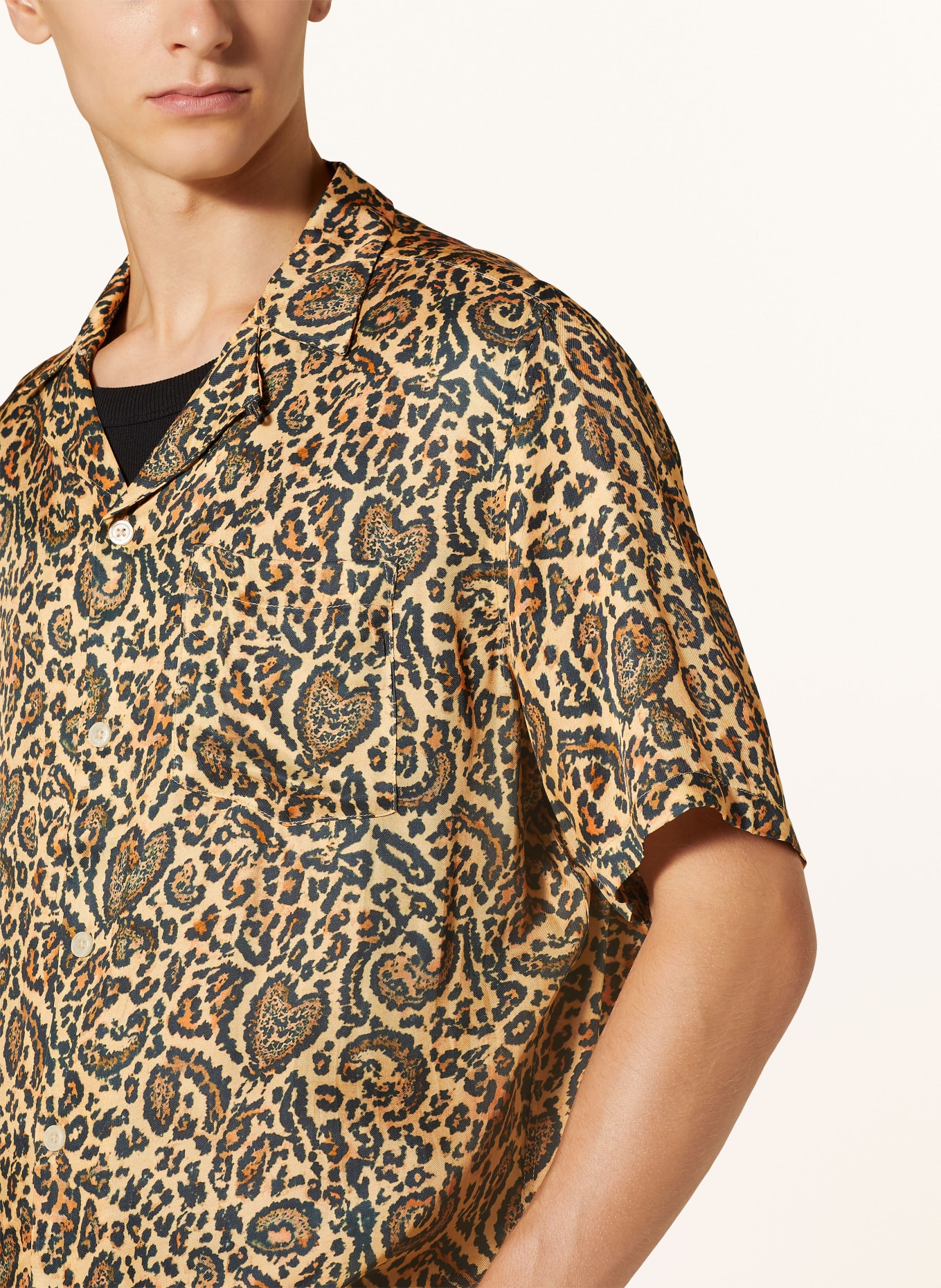 ALLSAINTS Resort shirt LEO PAISLEY relaxed fit, Color: BLACK/ BROWN (Image 4)