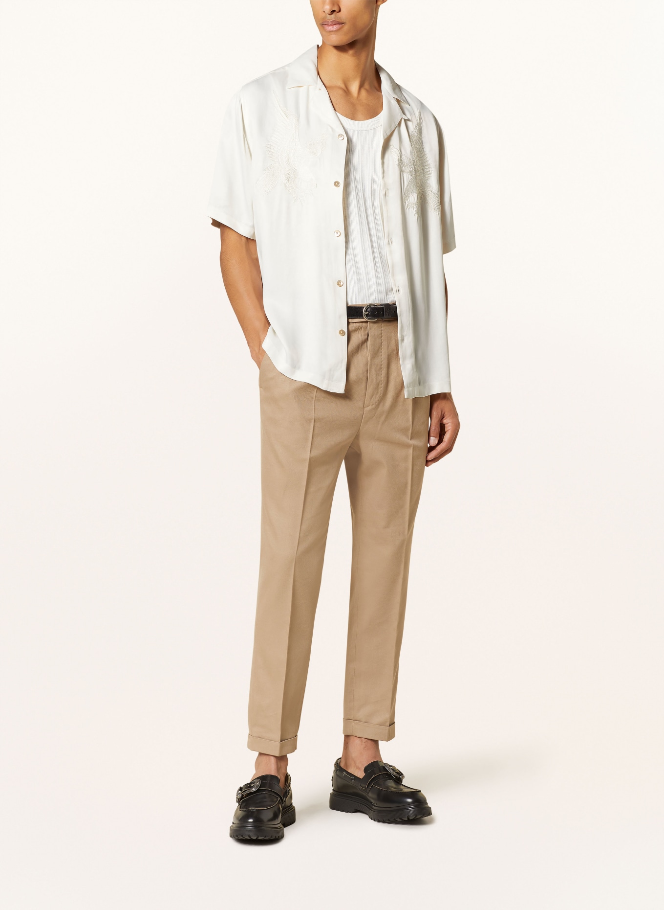 ALLSAINTS Resort shirt AQUILA relaxed fit with embroidery, Color: ECRU (Image 2)