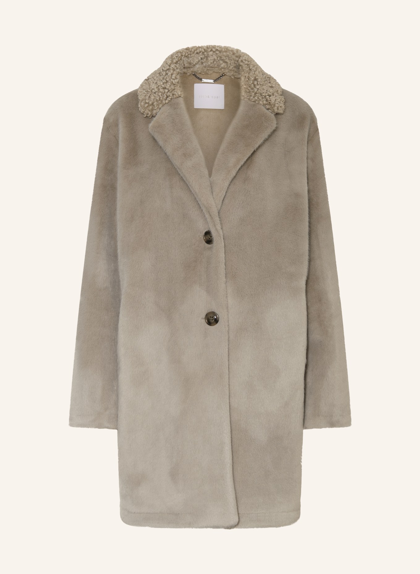 Rich & Royal Kunstpelz-Mantel: TAUPE
