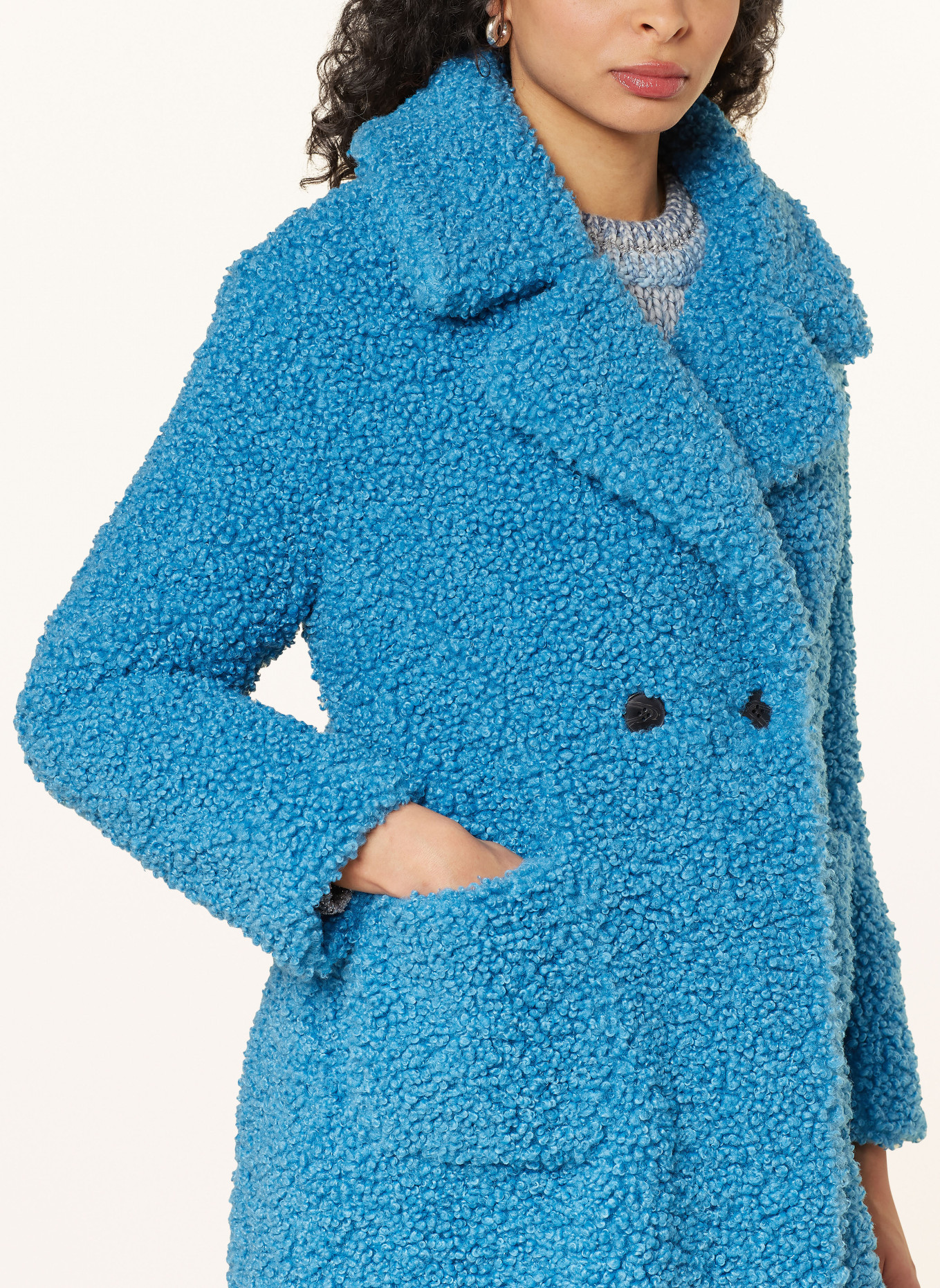 Royal blue teddy coat discount
