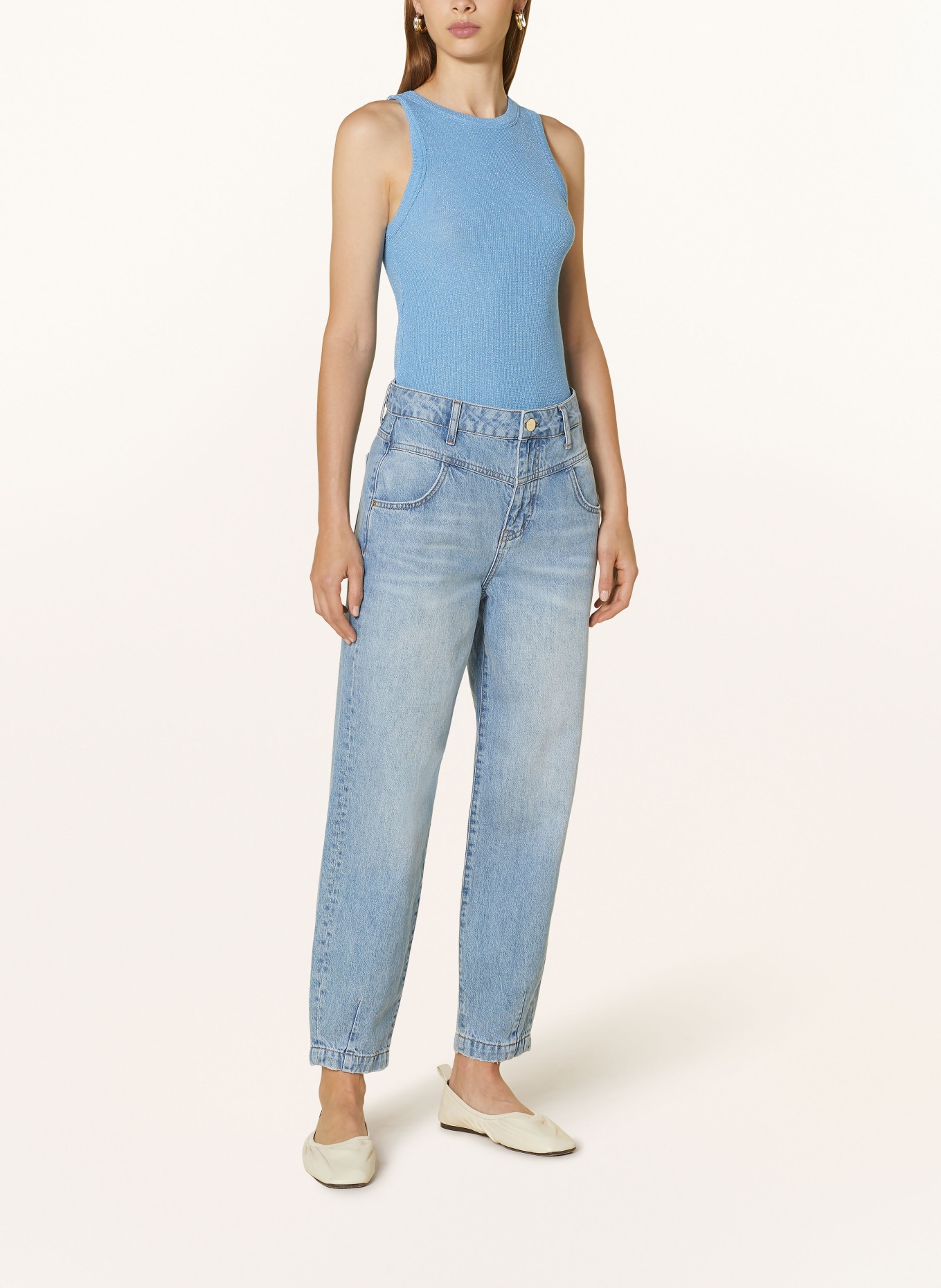 rich&royal Knit top with glitter thread, Color: LIGHT BLUE (Image 2)