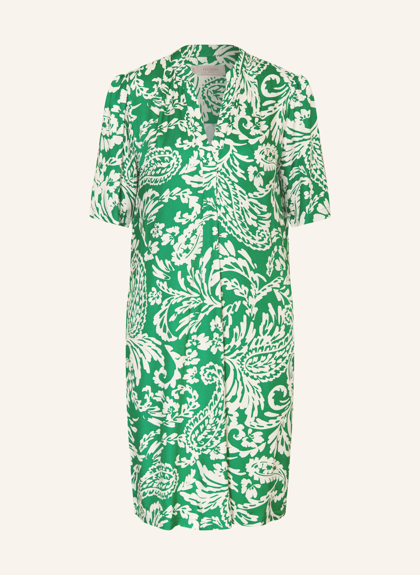 HOBBS Dress LUCILLE, Color: GREEN/ WHITE (Image 1)