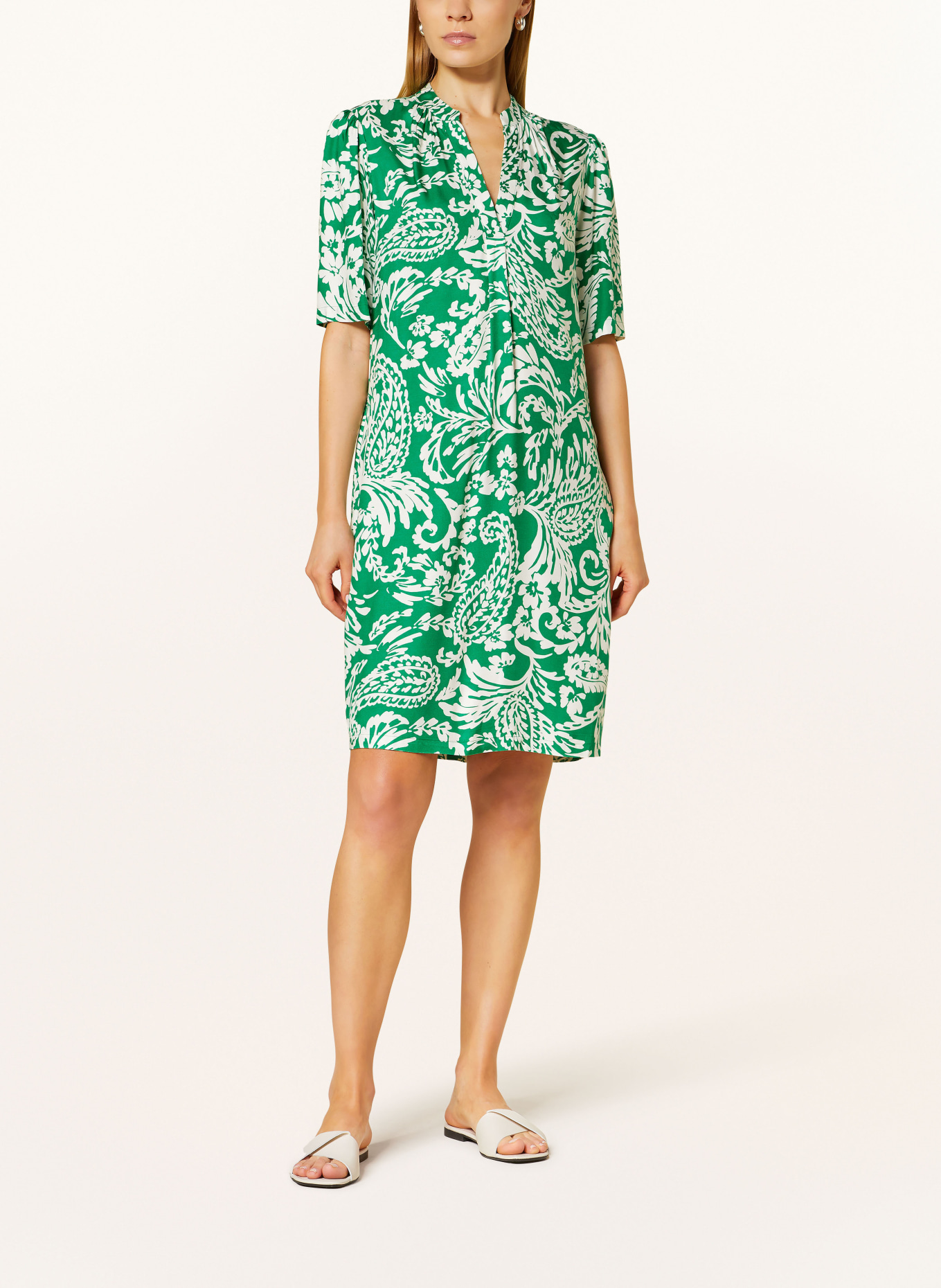 HOBBS Dress LUCILLE, Color: GREEN/ WHITE (Image 2)