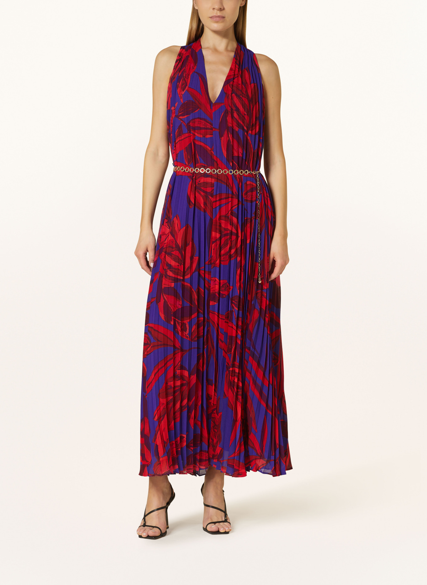 Phase Eight Pleated dress ADELAIDE, Color: PURPLE/ RED/ DARK RED (Image 2)