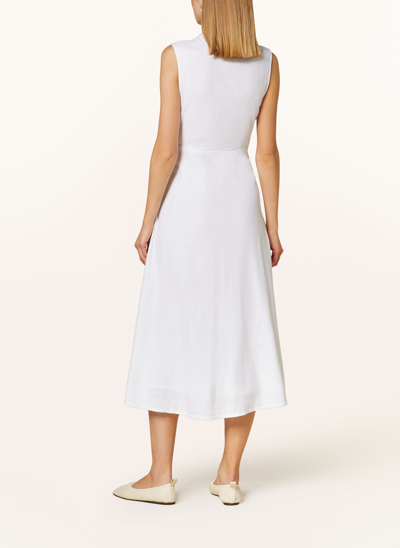 Phase Eight Wrap dress BECKY with linen, Color: WHITE (Image 3)