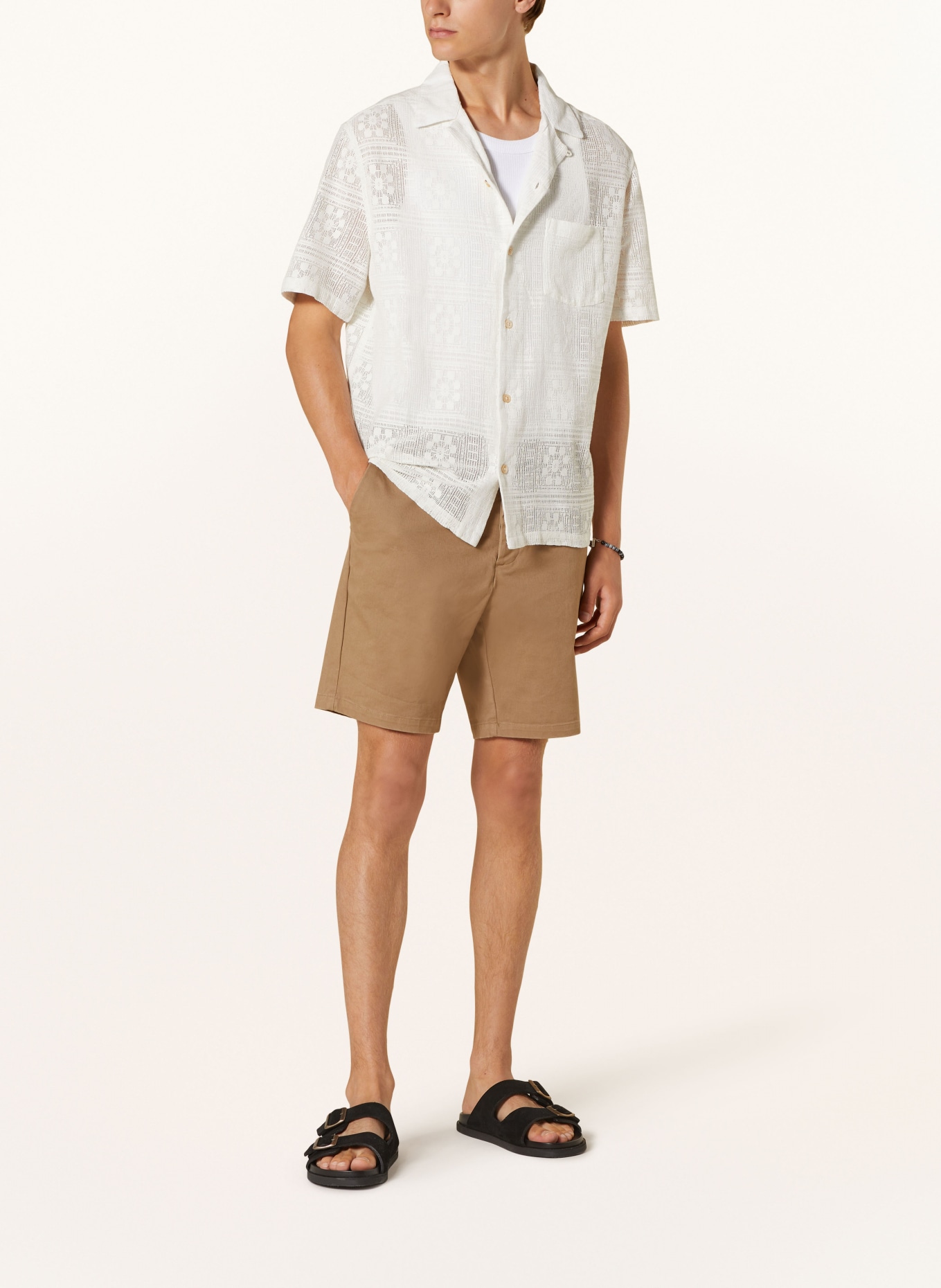 ALLSAINTS Resort shirt CALETA relaxed fit made of lace, Color: WHITE (Image 2)