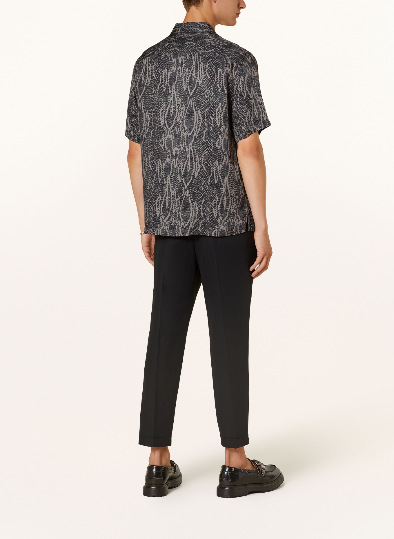 ALLSAINTS Resort shirt BOOMSLANG relaxed fit, Color: BLACK/ GRAY (Image 3)