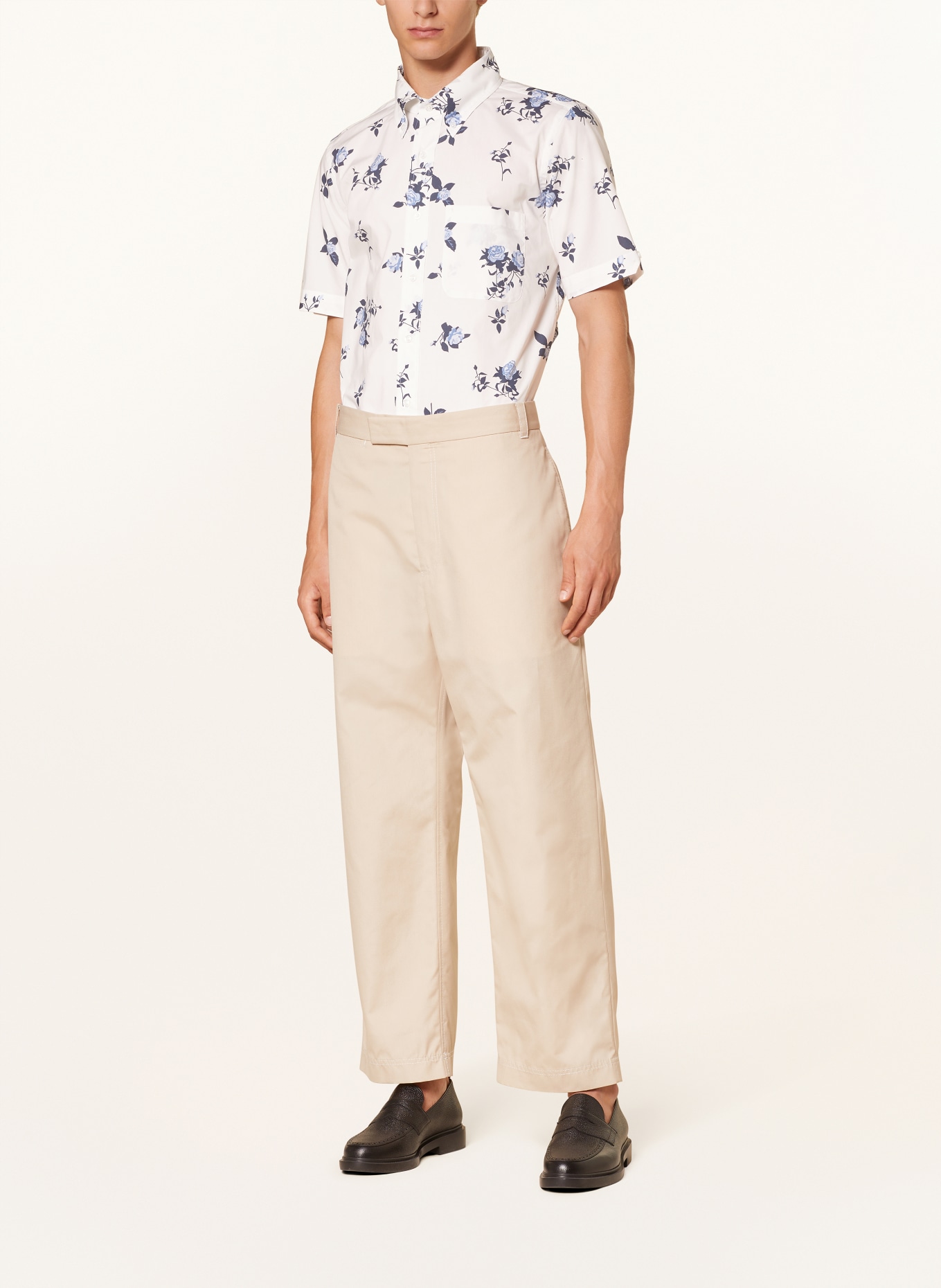 THOM BROWNE. Short sleeve shirt straight fit, Color: WHITE/ DARK BLUE/ BLUE (Image 2)