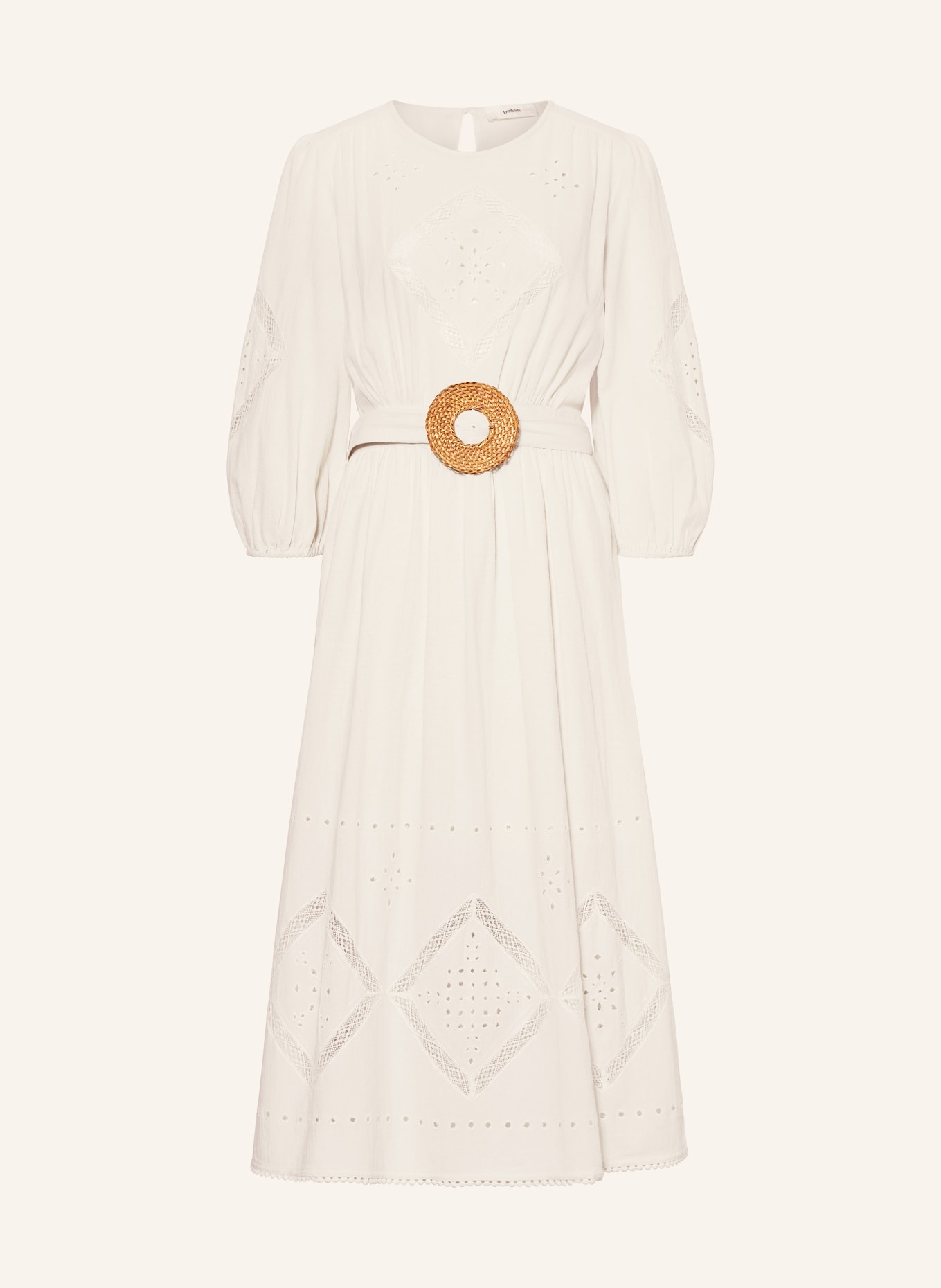 ba&sh Kleid ELVINA mit 3/4-Arm und Cut-out, Farbe: ECRU (Bild 1)