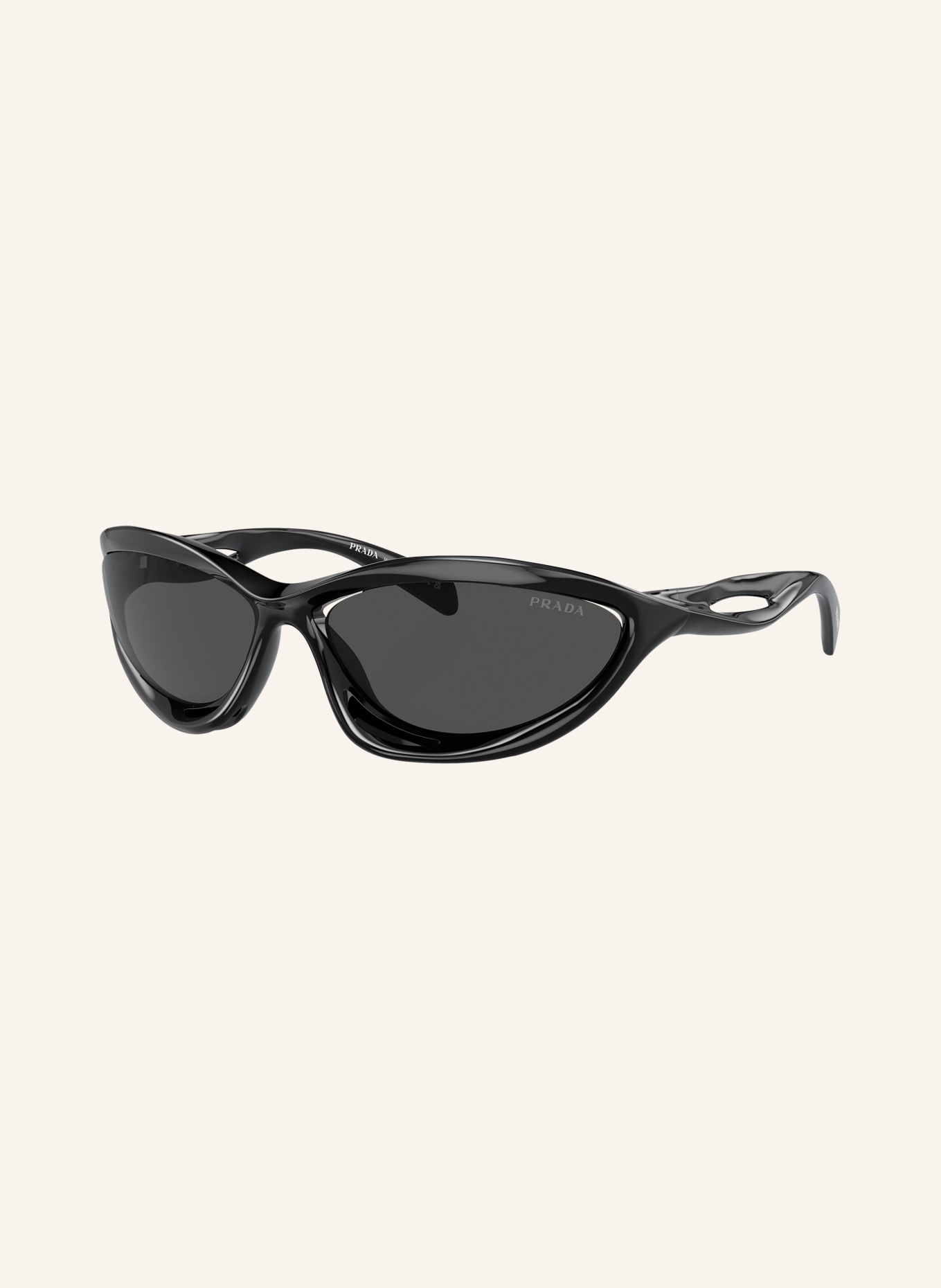PRADA Sunglasses PRA23S, Color: 1AB5S0 - BLACK/ DARK GRAY (Image 1)