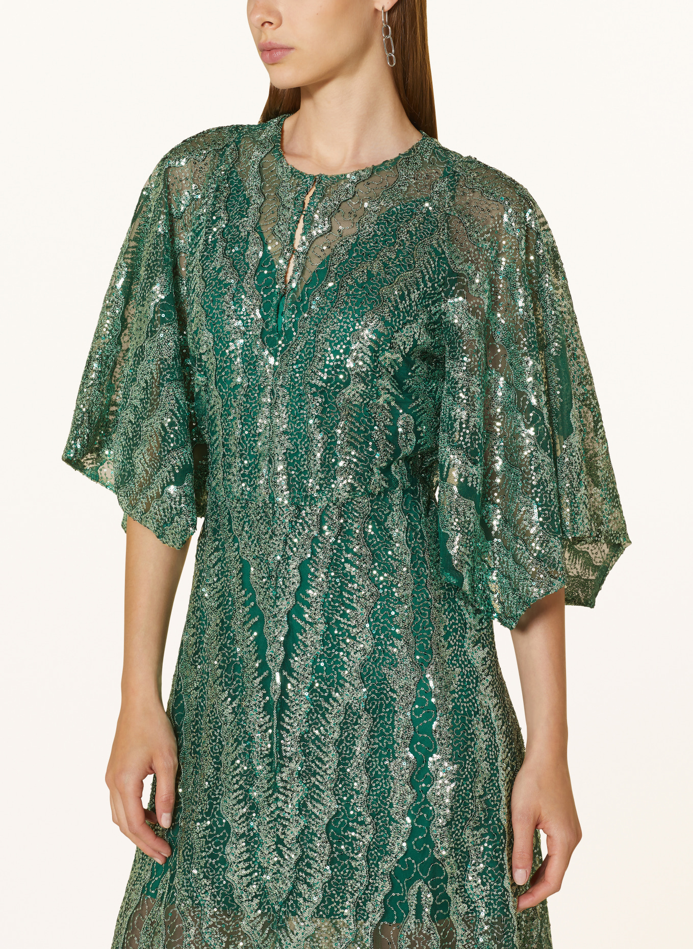 maje Abendkleid mit Pailletten, Farbe: GRÜN (Bild 4)