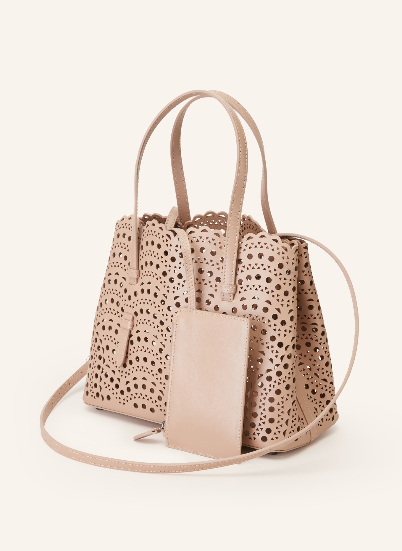 ALAÏA Handbag MINA 25 with pouch, Color: NUDE (Image 2)