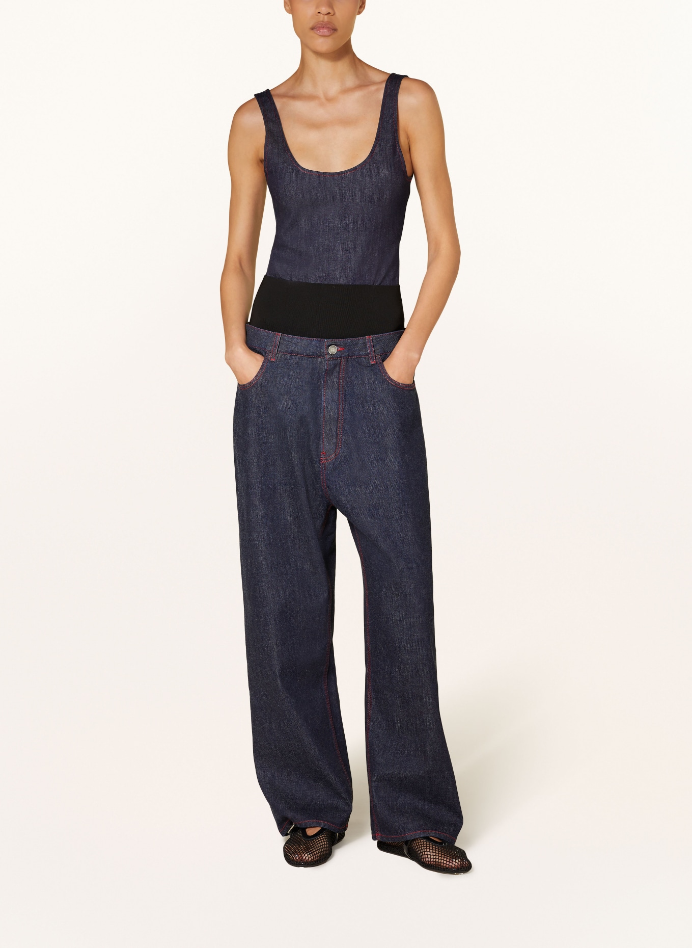 ALAÏA Straight Jeans: 516 BLEU DENIM