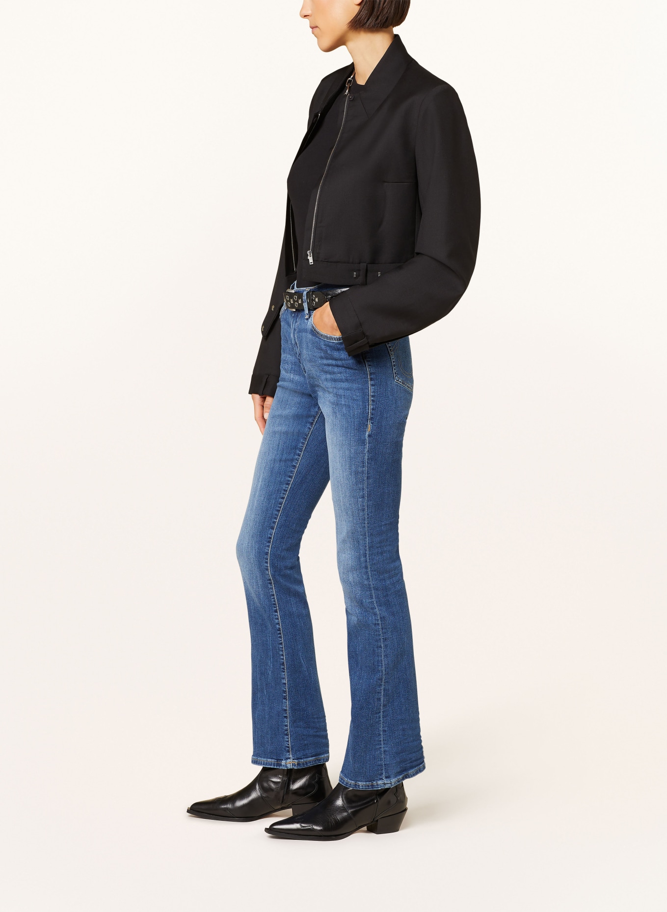 TRUE RELIGION Bootcut Jeans BECCA, Farbe: 4646 MID BLUE (Bild 4)