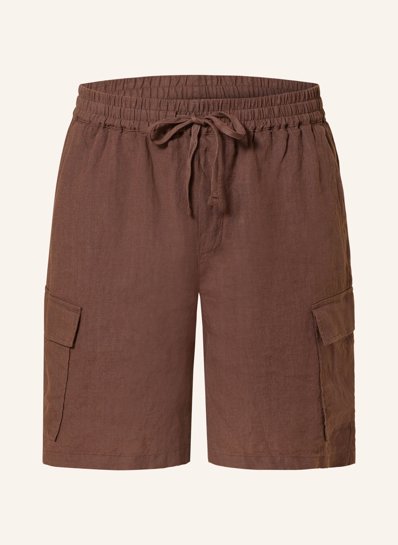 MAERZ MUENCHEN Linen shorts, Color: BROWN (Image 1)