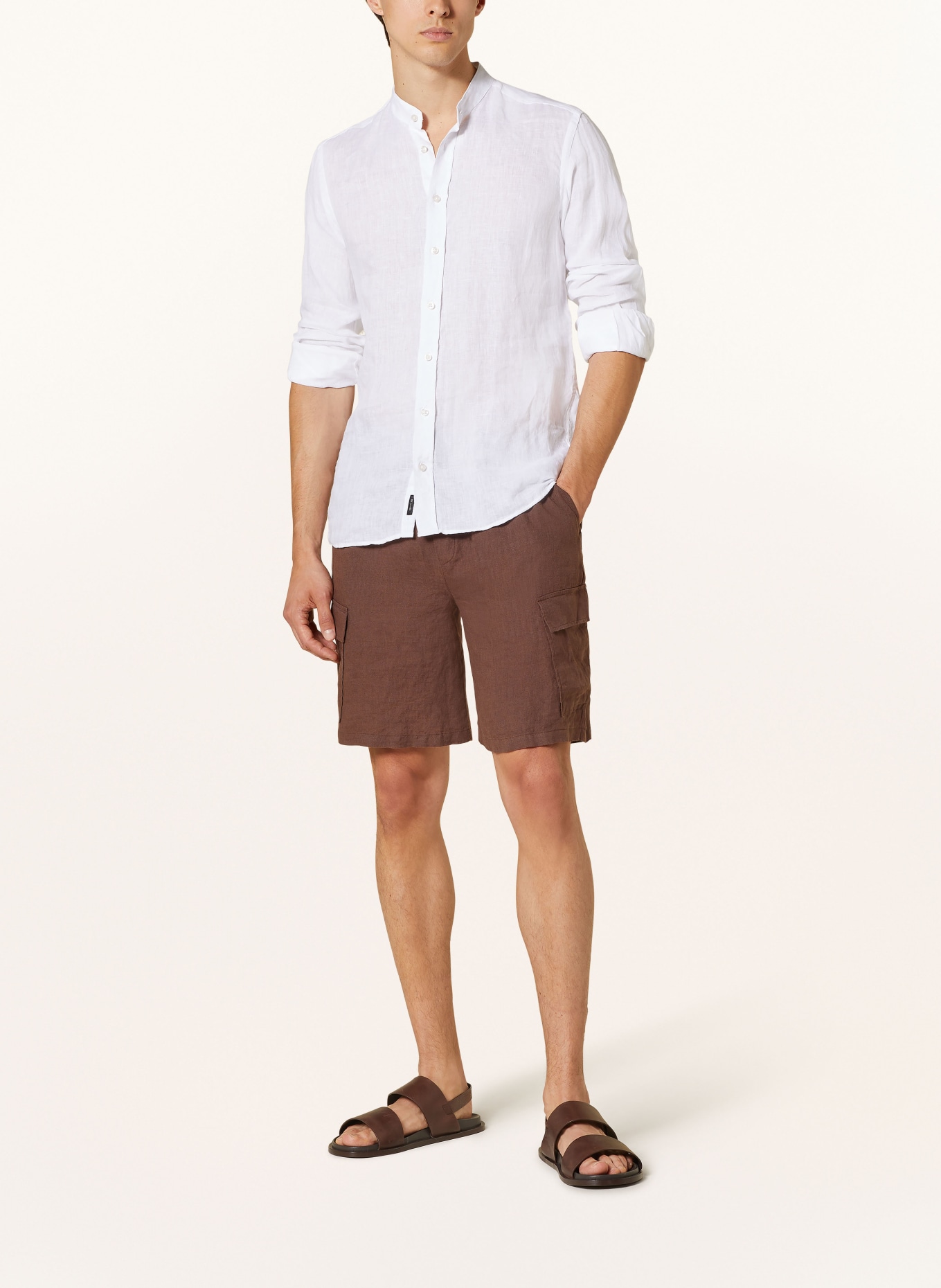 MAERZ MUENCHEN Linen shorts, Color: BROWN (Image 2)