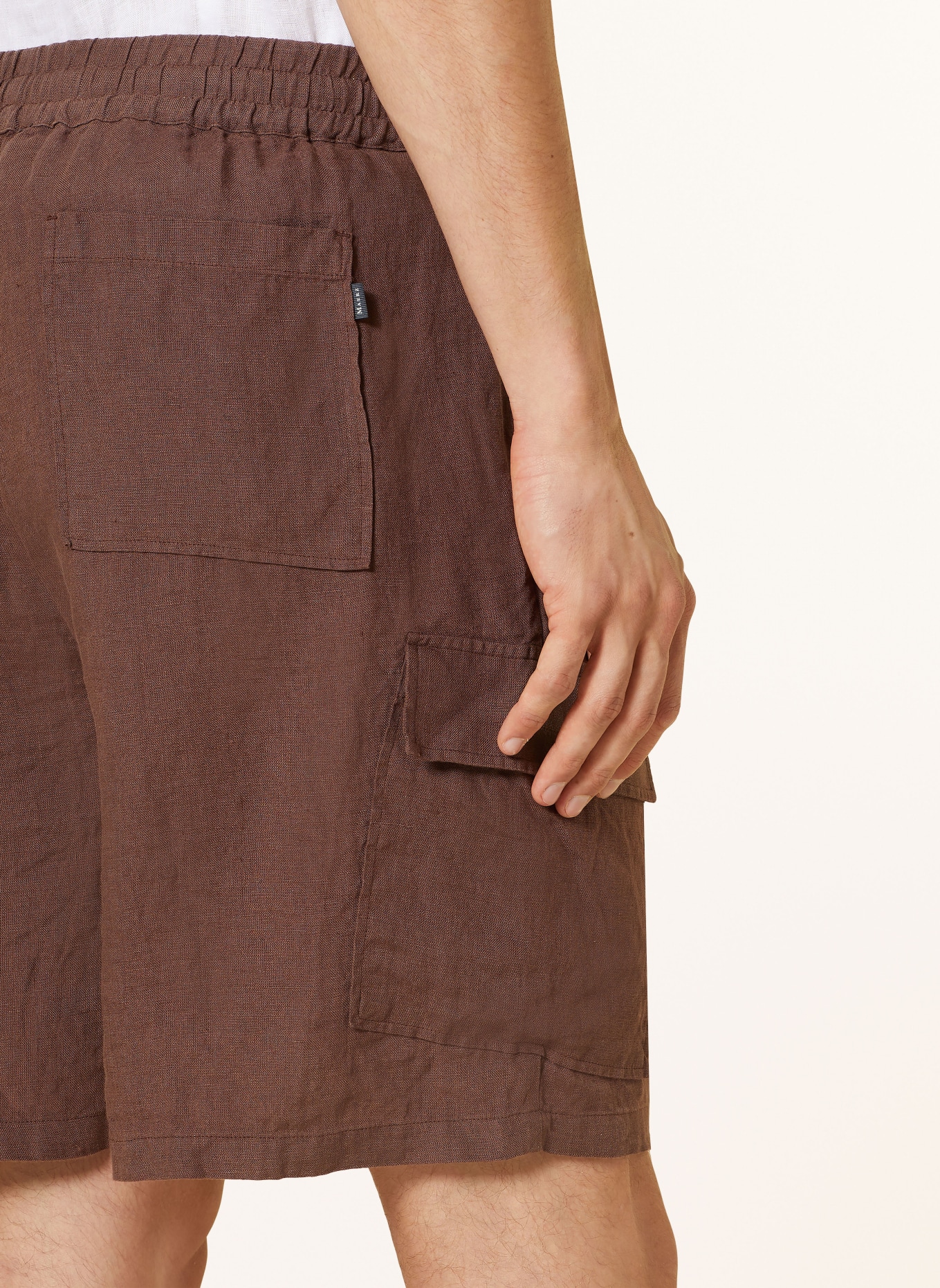 MAERZ MUENCHEN Linen shorts, Color: BROWN (Image 6)