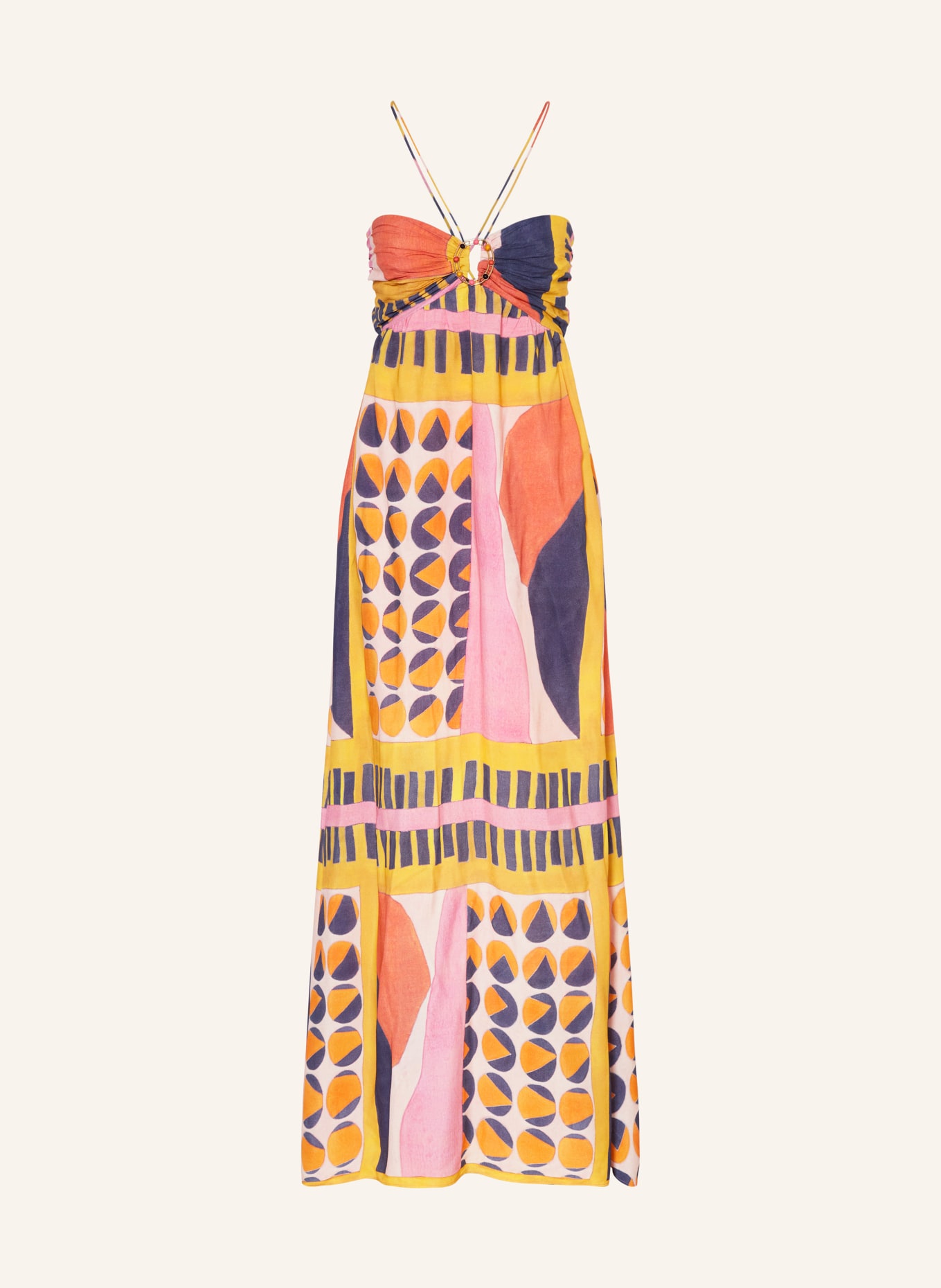 ba&sh Kleid MOLLY, Farbe: PINK/ DUNKELGELB/ DUNKELBLAU (Bild 1)